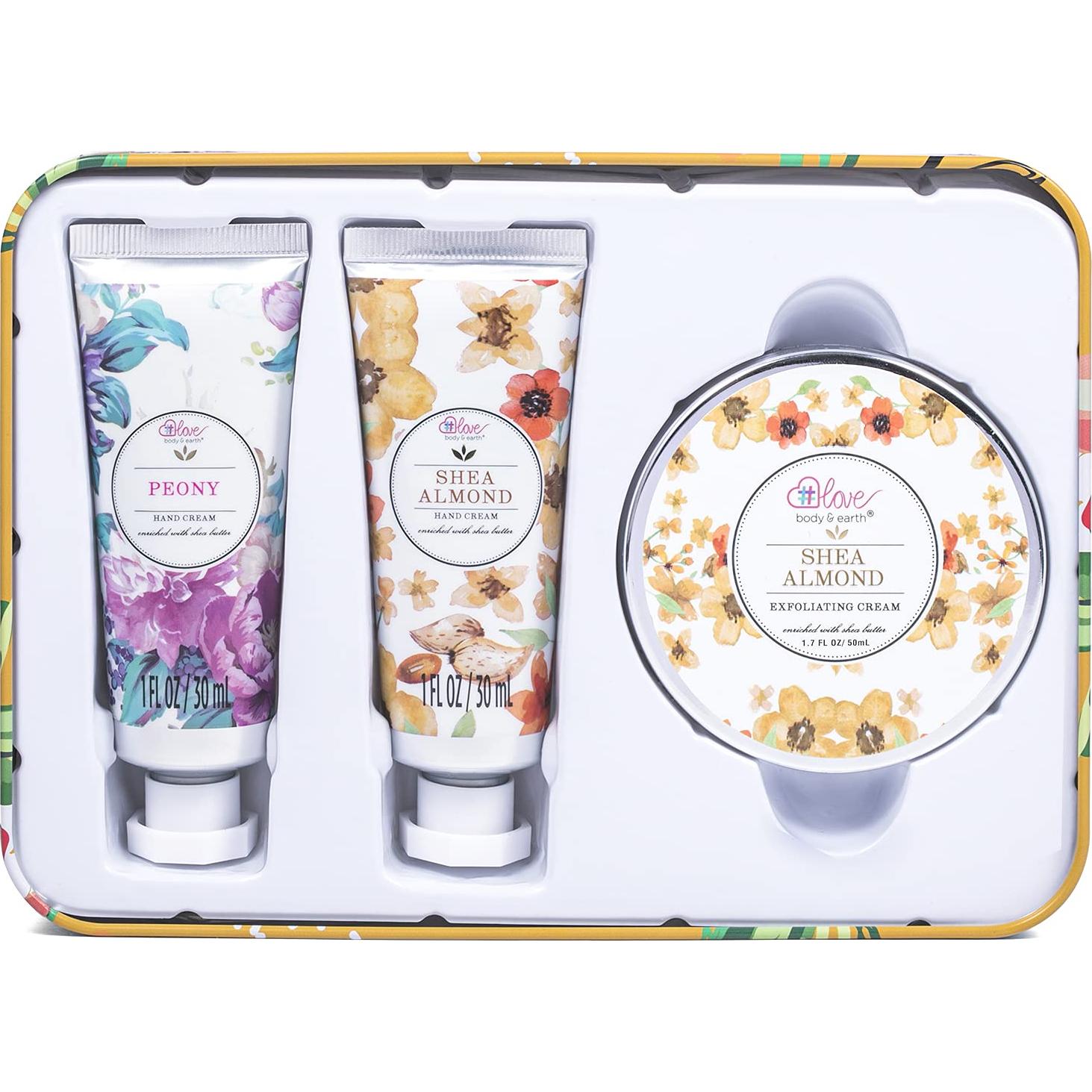 Set de Cuidado de Manos BODY & EARTH # LOVE - 2 Cremas y Exfoliante