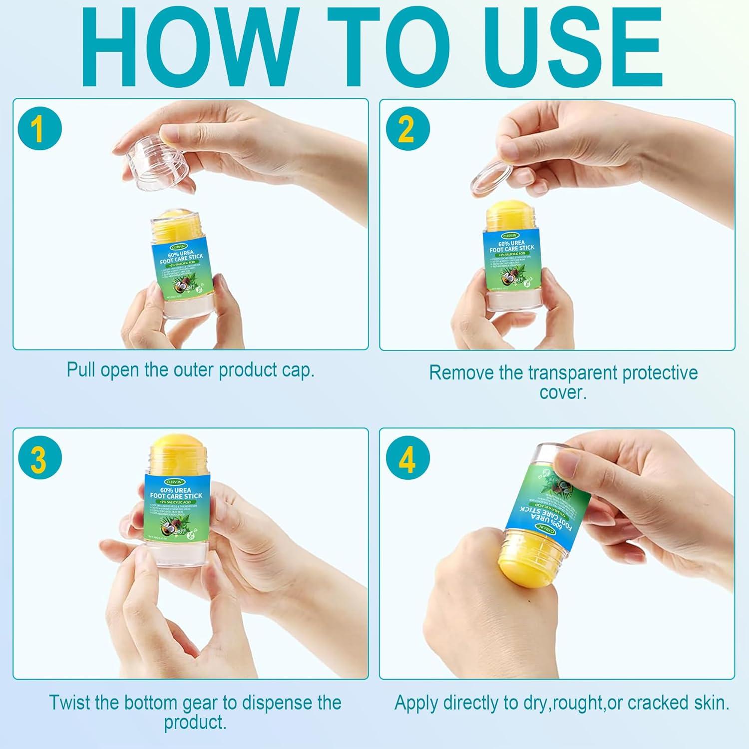 Crema Hidratante en Barra Urea 60% + Ácido Salicílico 2% - 2 Unidades