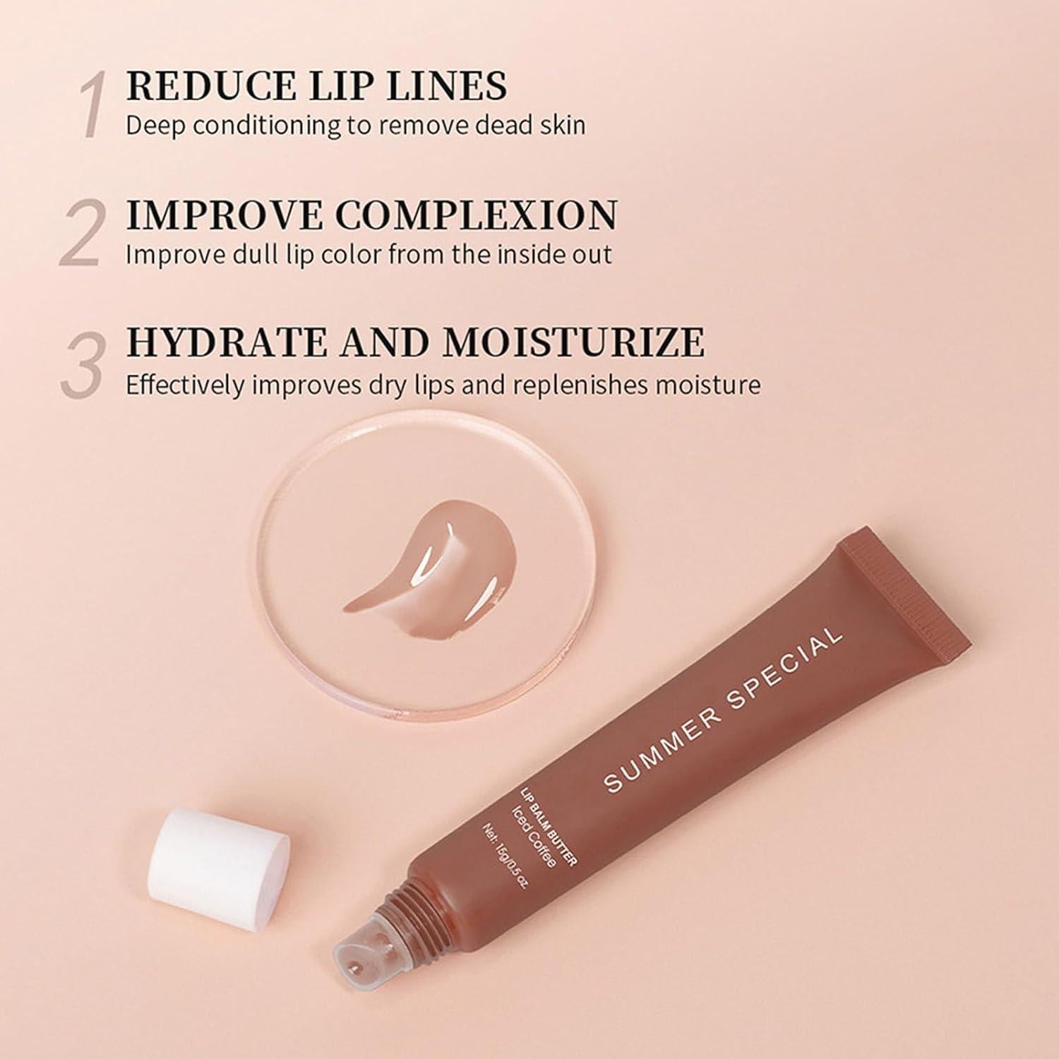 Set de 4 Bálsamos Labiales Hidratantes ARCHIDATE - Vainilla, Menta, Café, Pastel