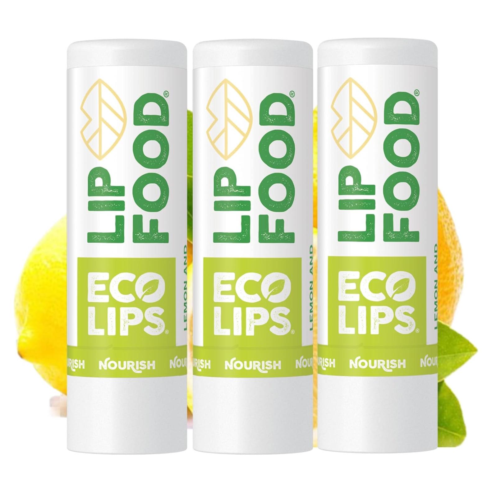Bálsamo Labial Orgánico Eco Lips Lip Food Limón Espirulina 45g