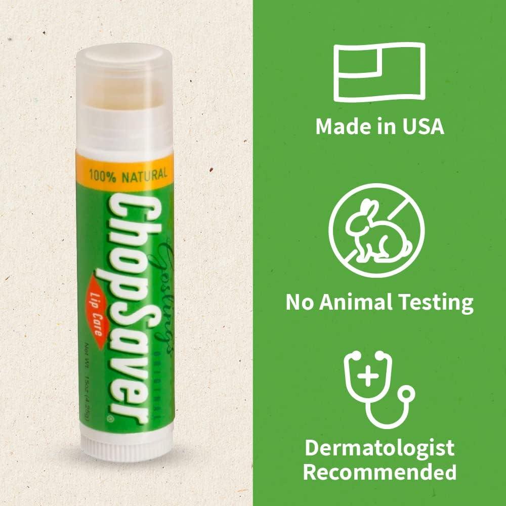 Bálsamo Labial ChopSaver Original Hidratante Natural 6 Unidades