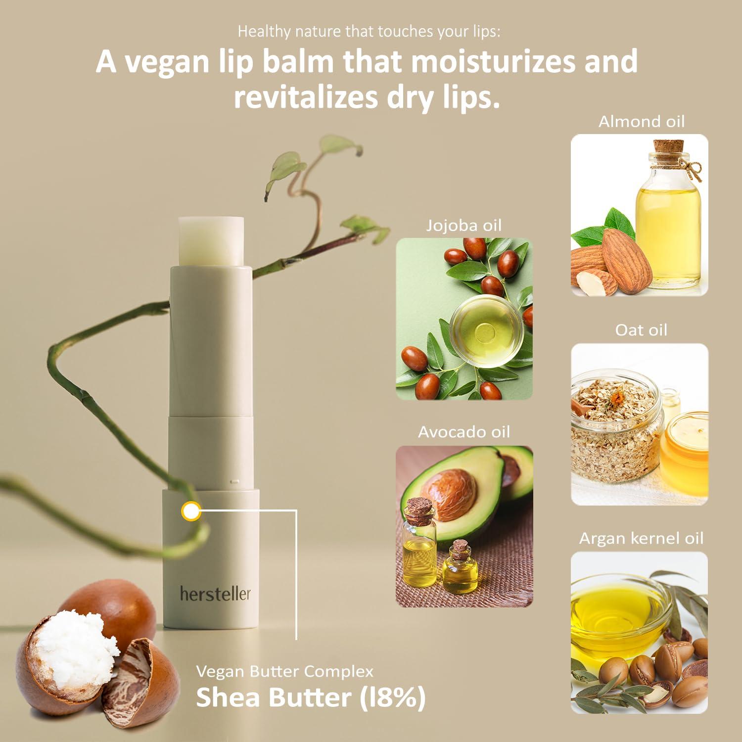 Bálsamo Labial Rehidratante Vegano Hersteller 32g - Hidratación Intensiva