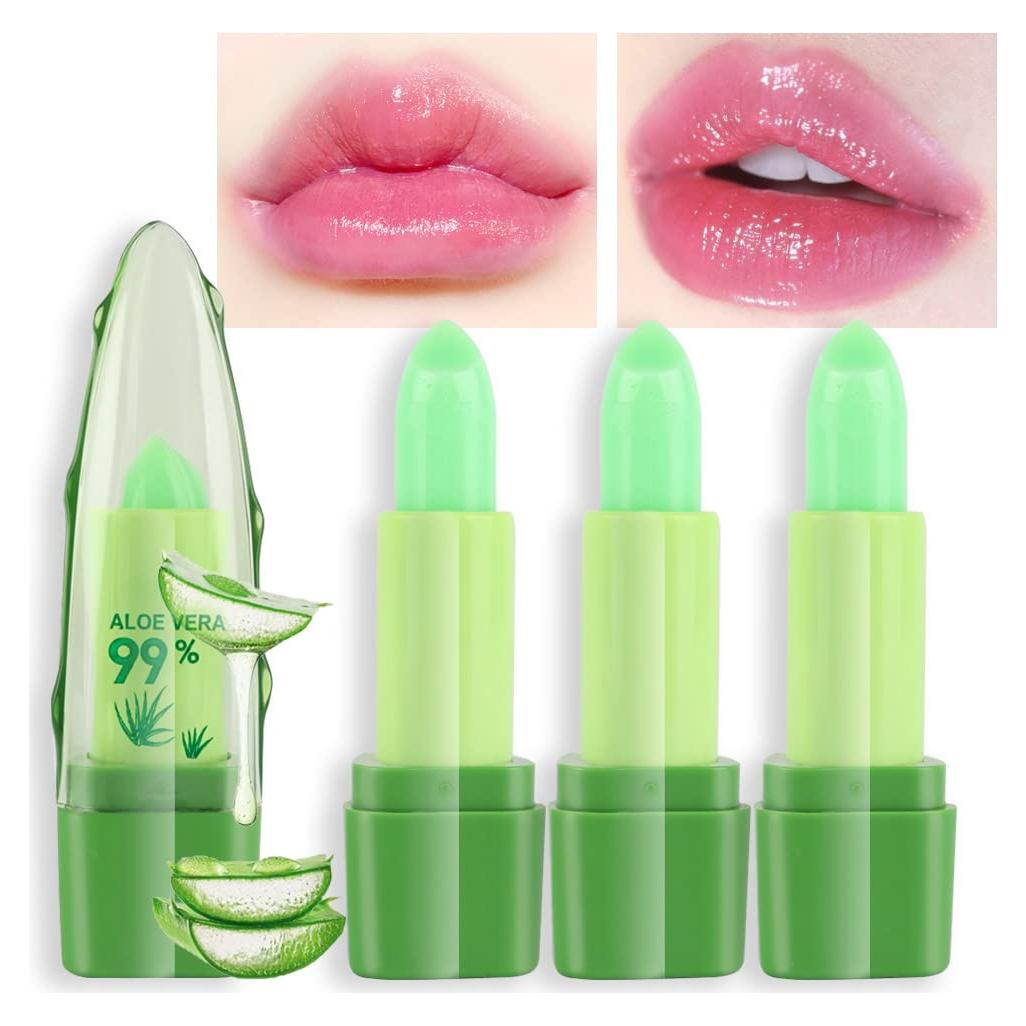 BINGBRUSH Balsamo Labial Verde 3 Pcs Aloe Vera Hidratante