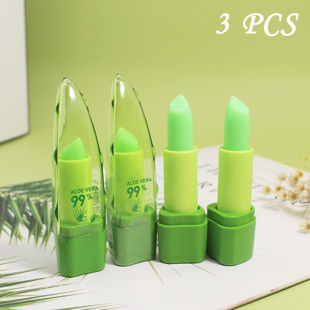 BINGBRUSH Balsamo Labial Verde 3 Pcs Aloe Vera Hidratante