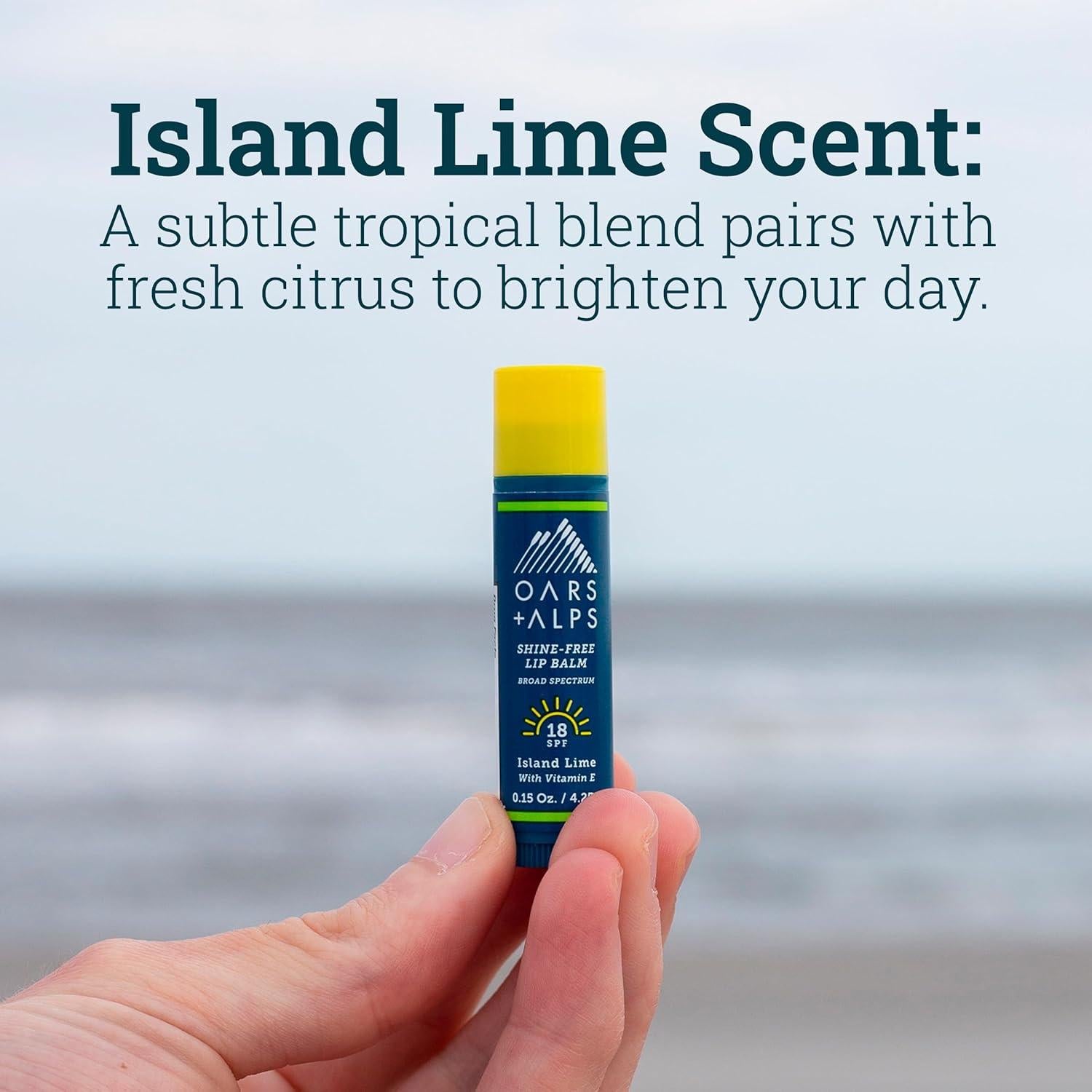 Bálsamo Labial Oars + Alps SPF 18 Hidratante Lima Tropical