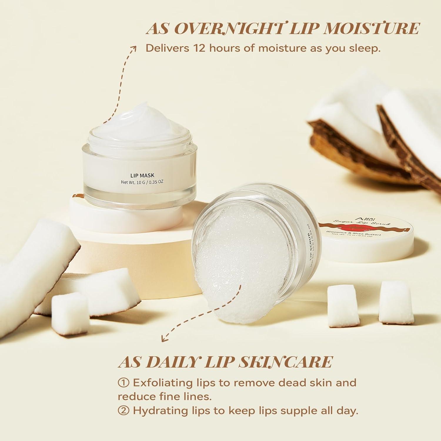 Conjunto Exfoliante y Mascarilla Labial ANAI RUI Coco 68g