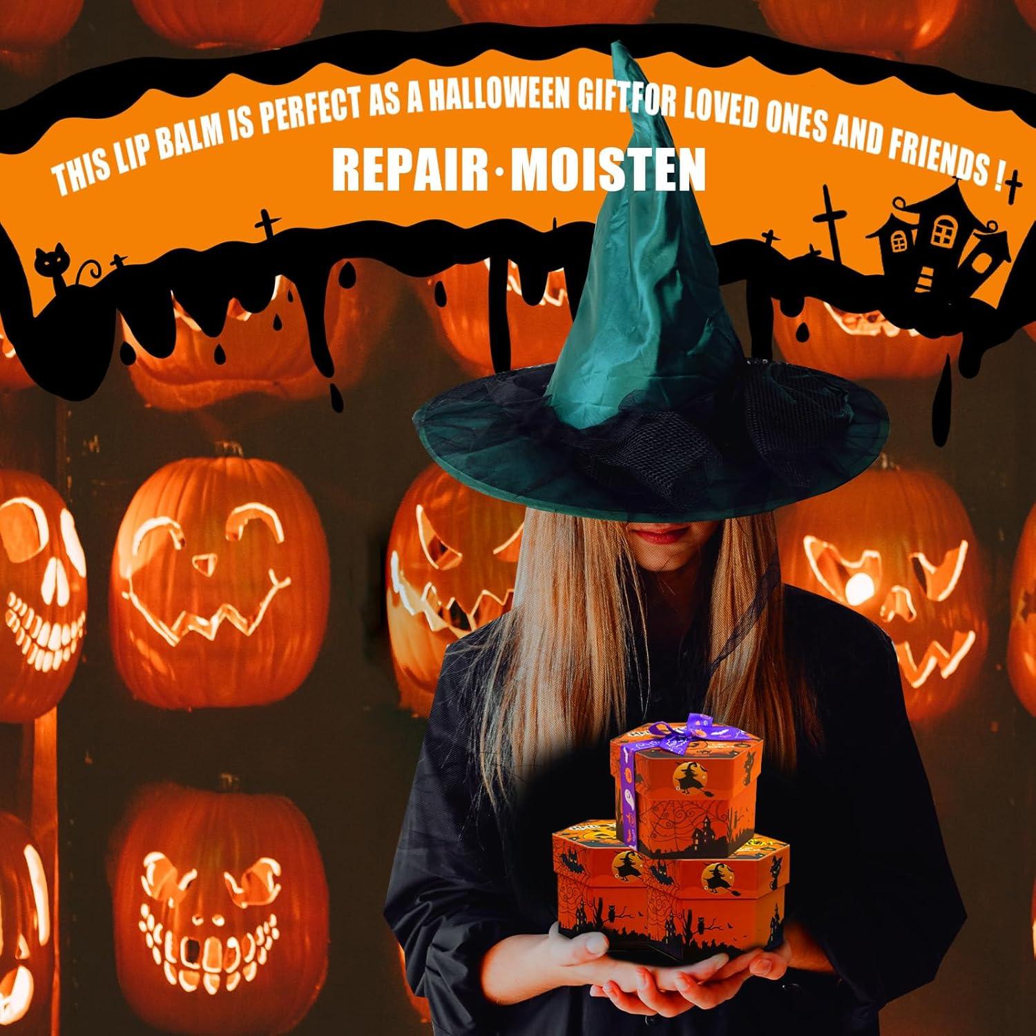 Set de Balsamos Labiales Halloween Yopela 19 Piezas 18 Sabores