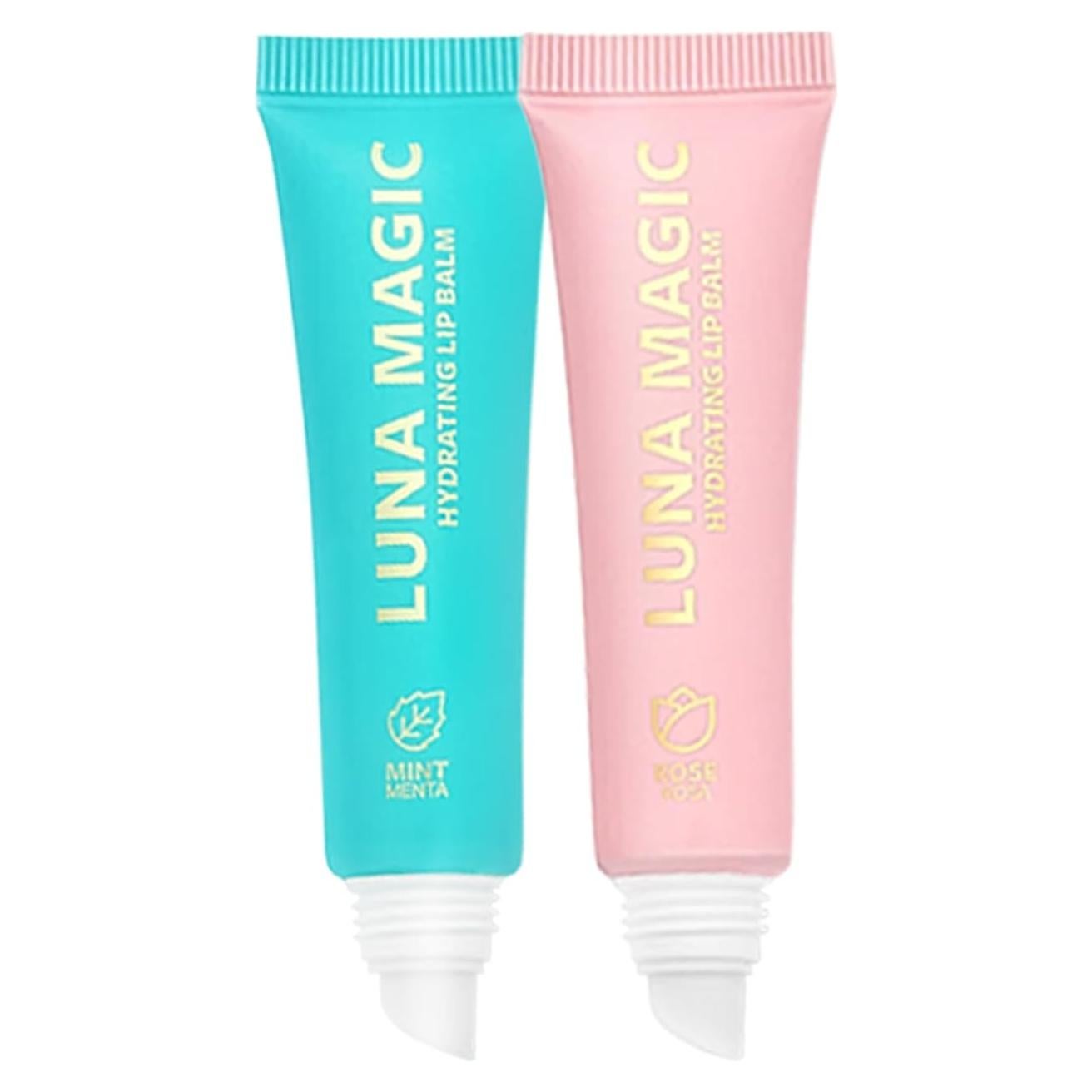 Dúo de bálsamo labial hidratante Luna Magic Menta/Rosa 28g