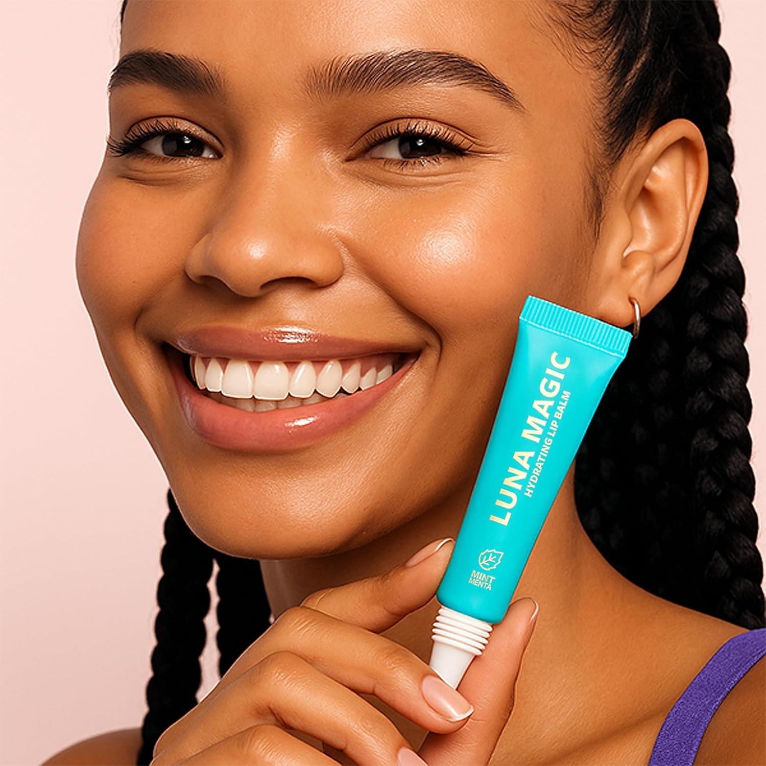 Dúo de bálsamo labial hidratante Luna Magic Menta/Rosa 28g