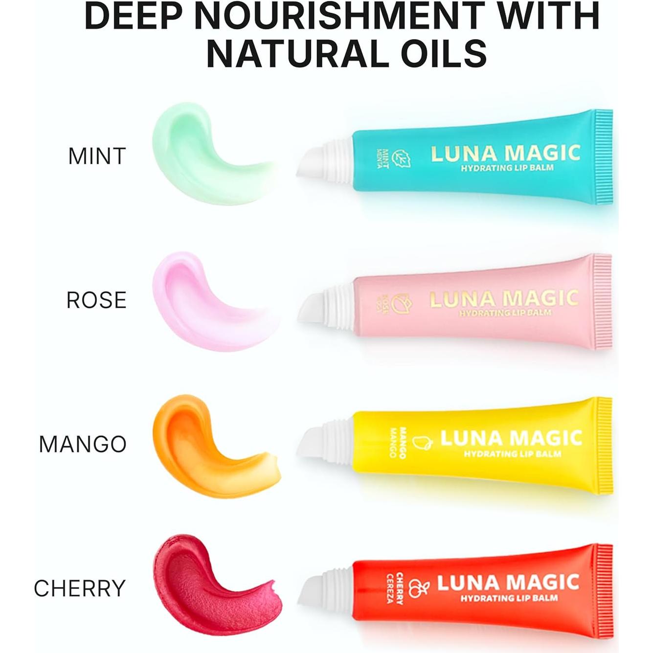 Dúo de bálsamo labial hidratante Luna Magic Menta/Rosa 28g