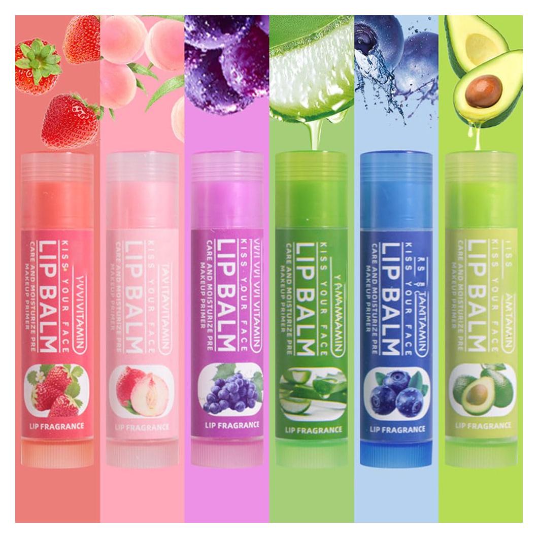 Juego de Balsamo Labial Nutritivo Suake 6 Piezas Hidratante