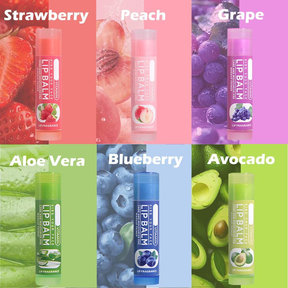 Juego de Balsamo Labial Nutritivo Suake 6 Piezas Hidratante