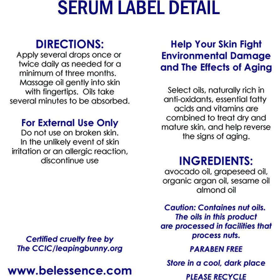 Suero Facial Antienvejecimiento Bel Essence 60 ml - 100% Natural