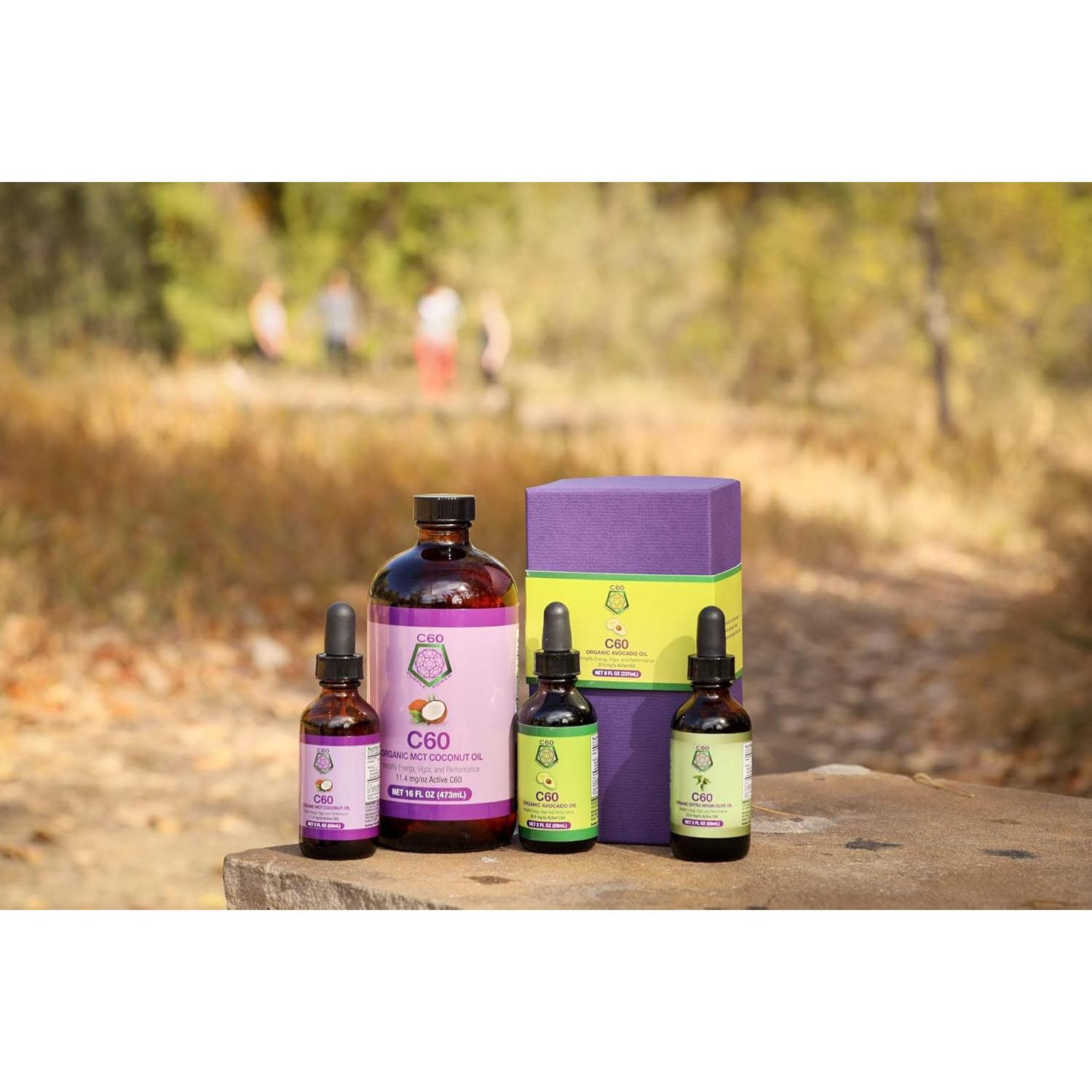 Aceite de Aguacate Orgánico C60 Purple Power 236.6 ml - 99.99% Puro