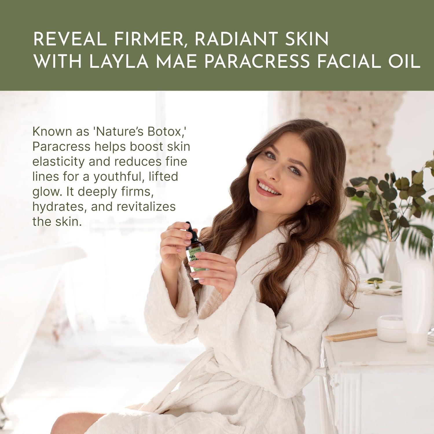 Aceite Facial Layla Mae Paracress 60 mL - Hidratante Antienvejecimiento