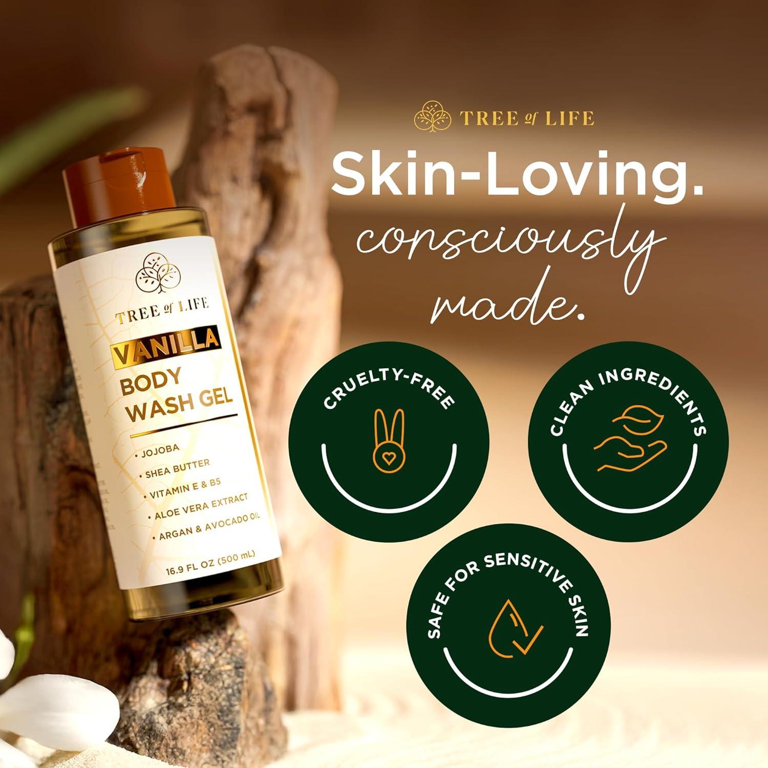 Gel de Ducha Hidratante Tree of Life 500 ml - Vainilla y Jojoba