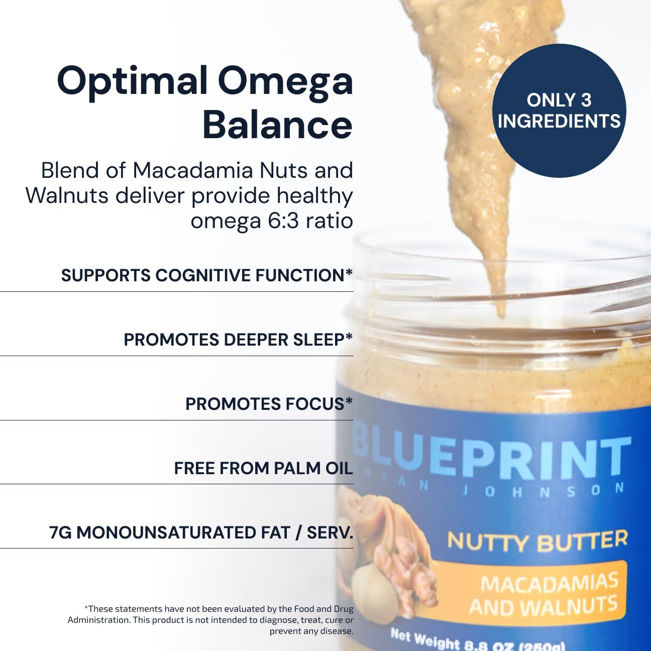 Mantequilla de Nuez de Macadamia Chunky Blueprint 248g - Keto, Vegano