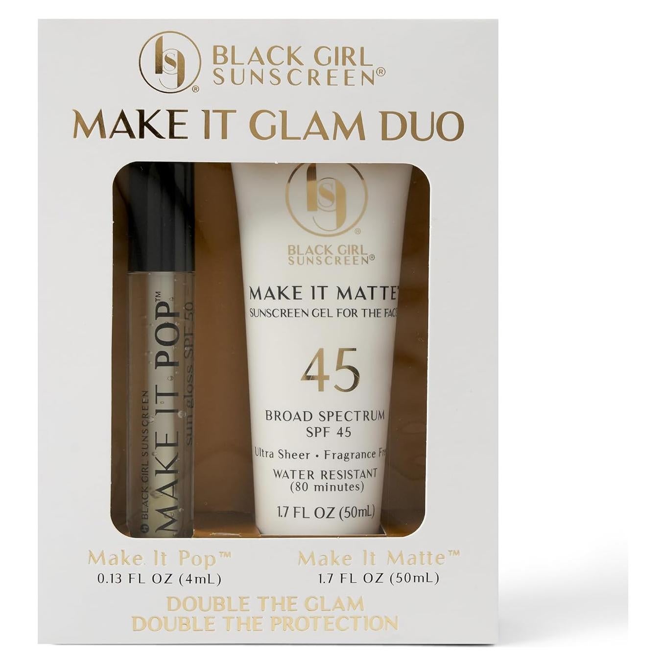 Dúo Protector Solar Black Girl - SPF 45 Cara y SPF 50 Labios