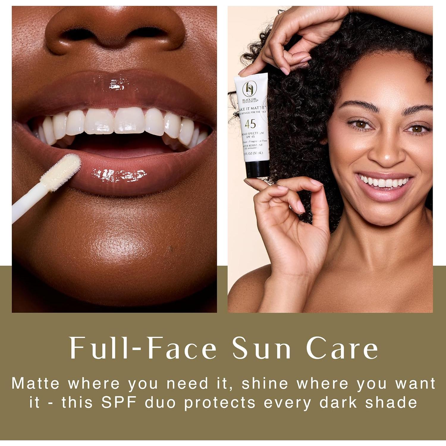 Dúo Protector Solar Black Girl - SPF 45 Cara y SPF 50 Labios