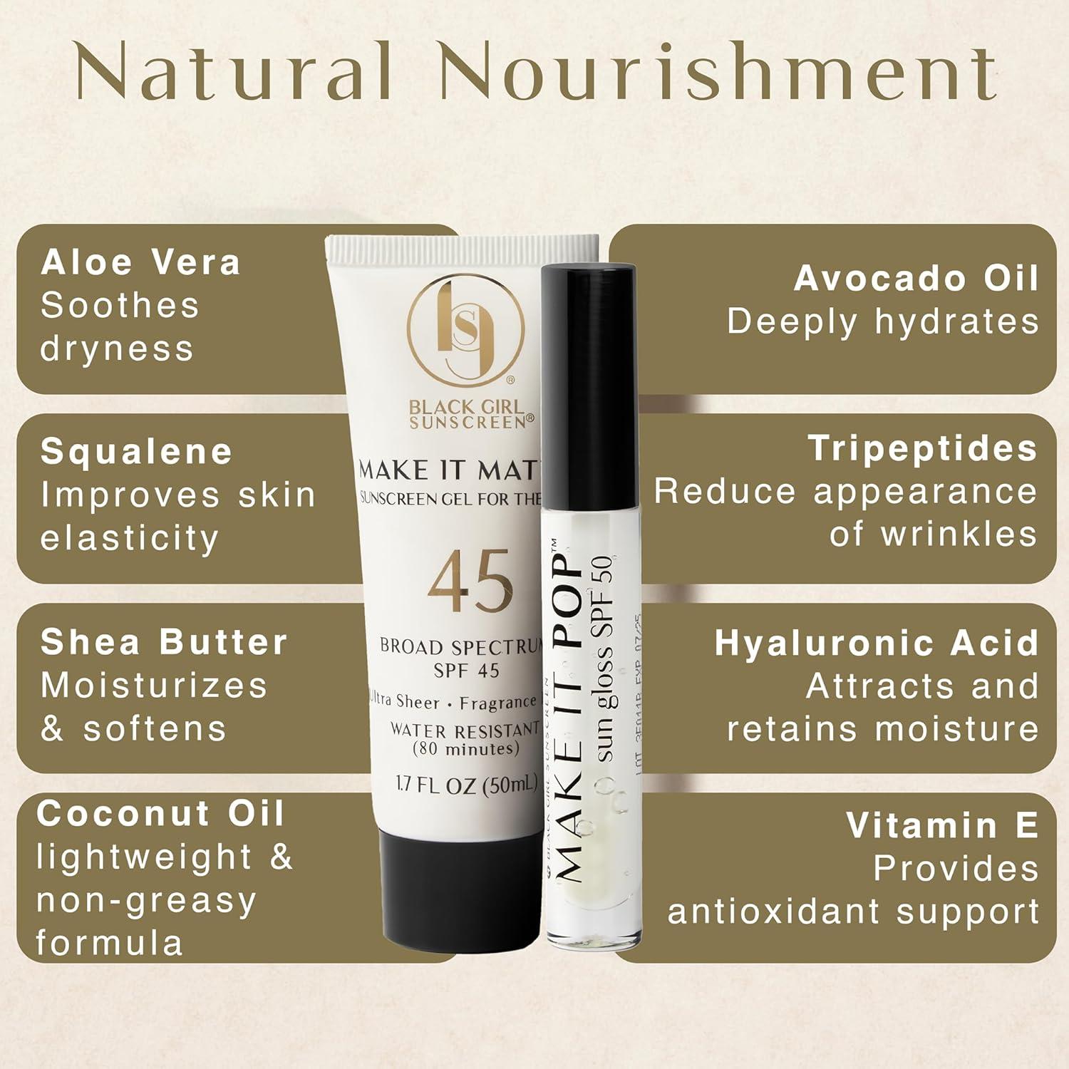 Dúo Protector Solar Black Girl - SPF 45 Cara y SPF 50 Labios