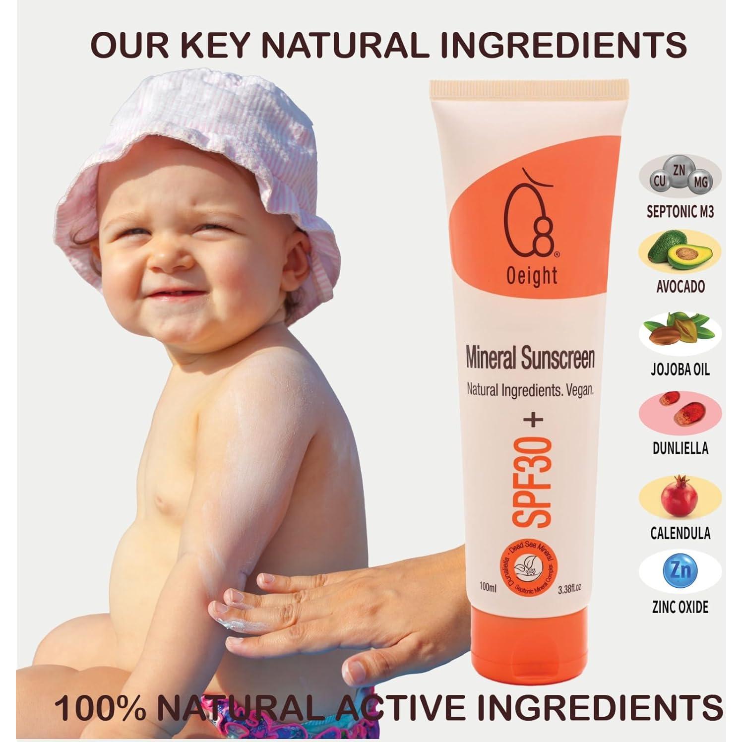 Protector Solar Mineral Oeight para Bebés SPF 50 - 95g