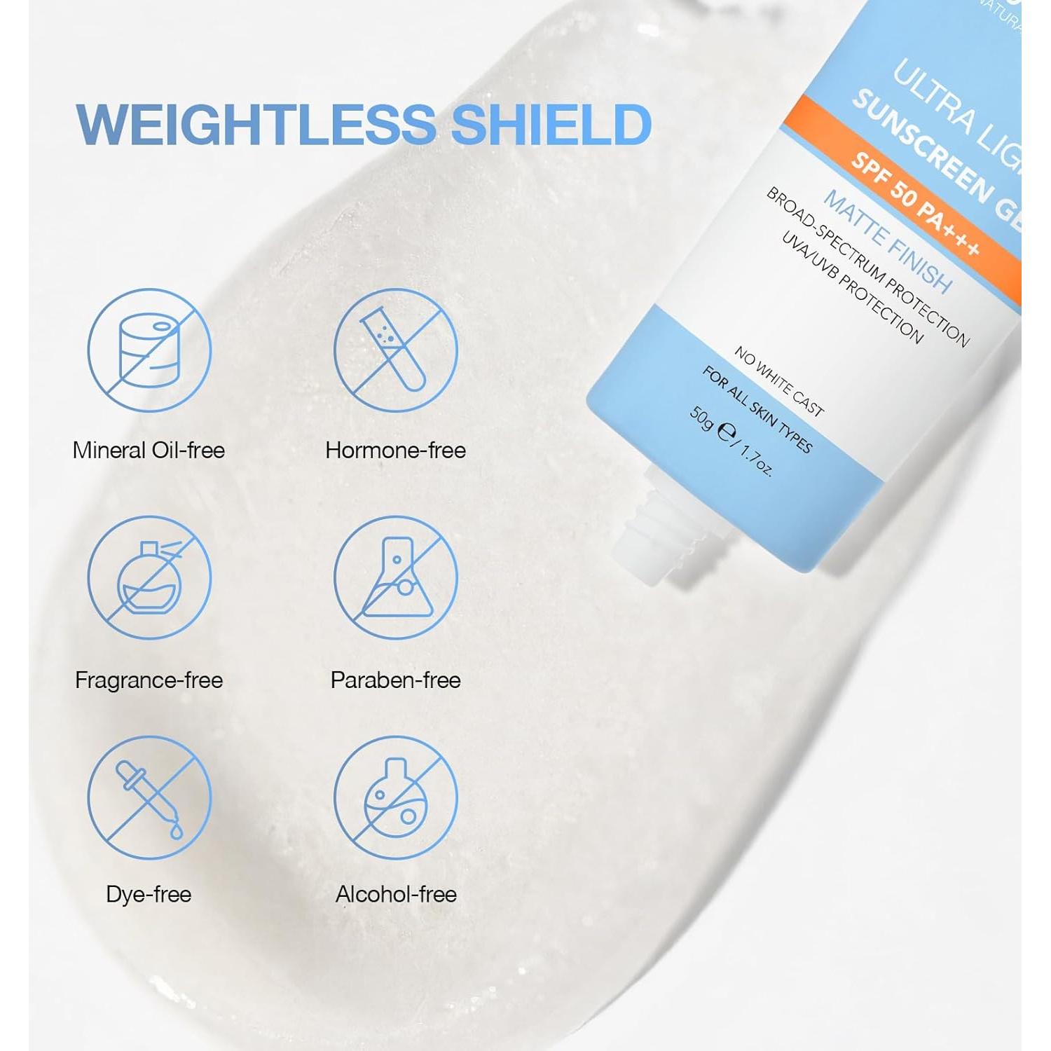 Protector Solar Gel Neutriherbs SPF50 48g - Sin Residuo Blanco