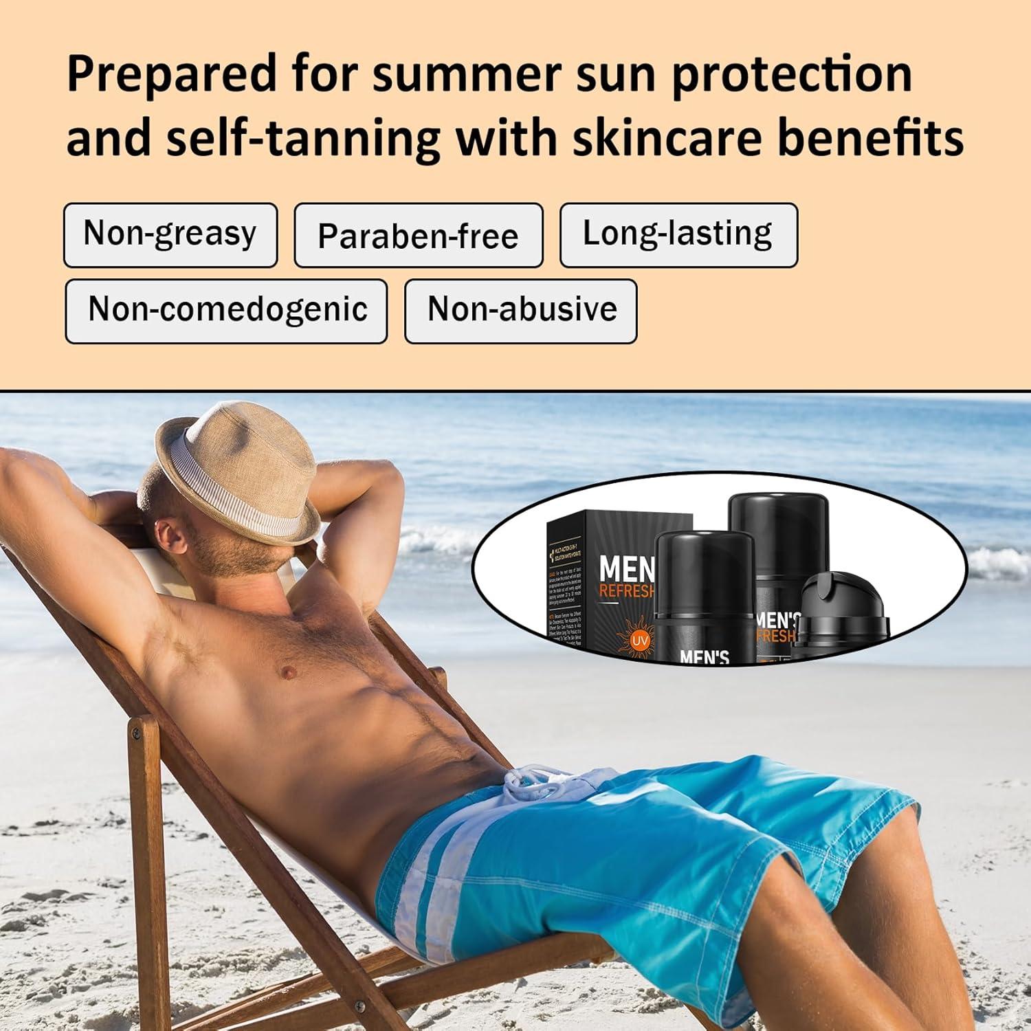 Juego de 3 Protectores Solares para Hombres SPF 90+ Hidratante