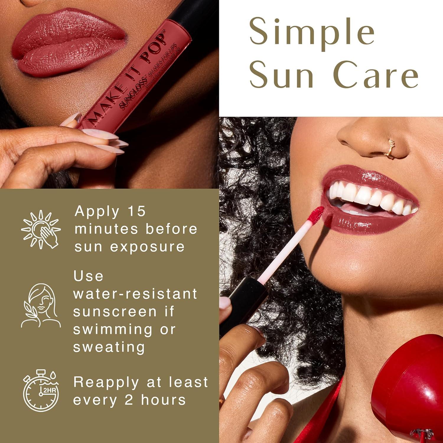 Brillo Solar Make It Pop SPF 50 - 4 Tonos Hidratantes Labiales