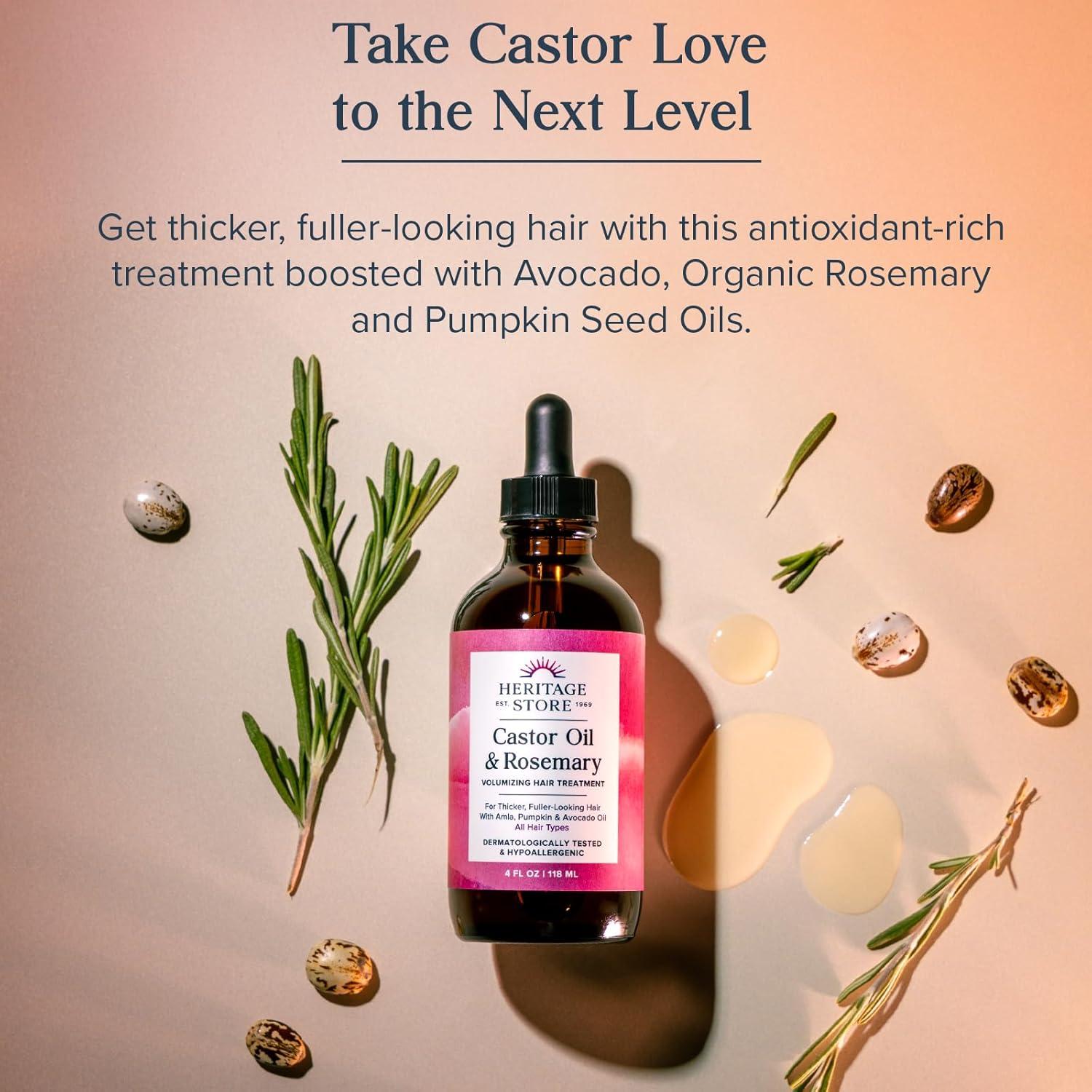 Tratamiento Capilar Heritage Store Aceite de Castor y Romero 118ml