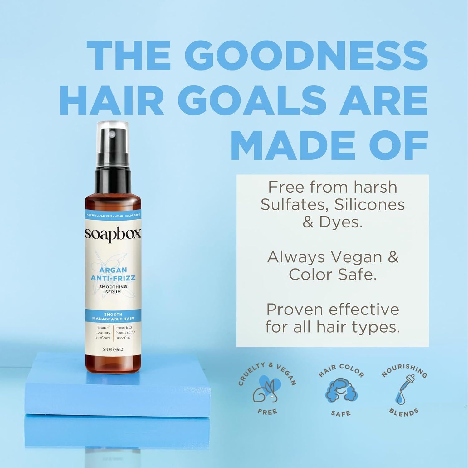 Suero Alisador Antifrizz Soapbox 148 ml - Aceite de Argán