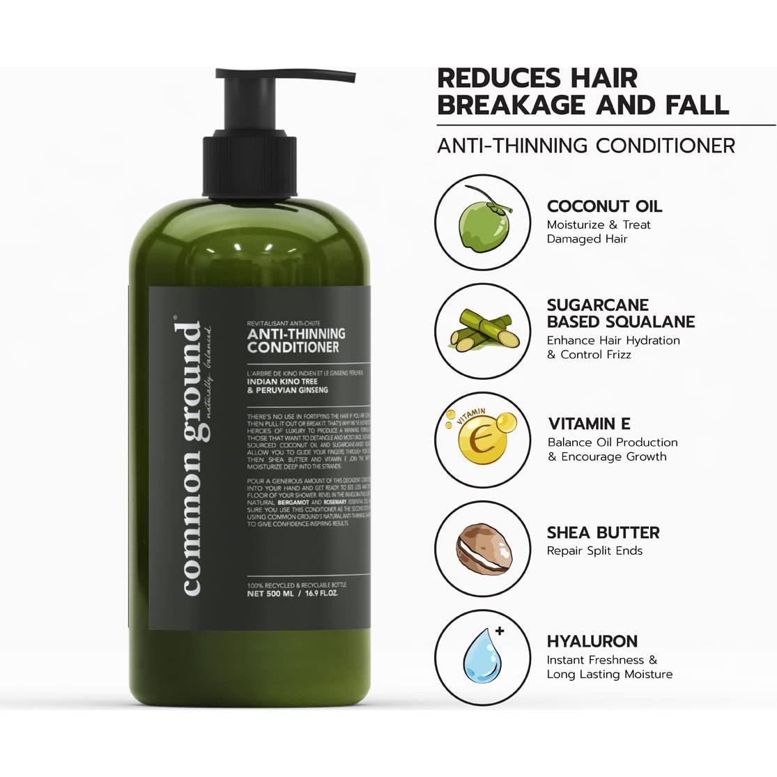 Acondicionador Natural Anti-Caída Common Ground 500ml Vegano