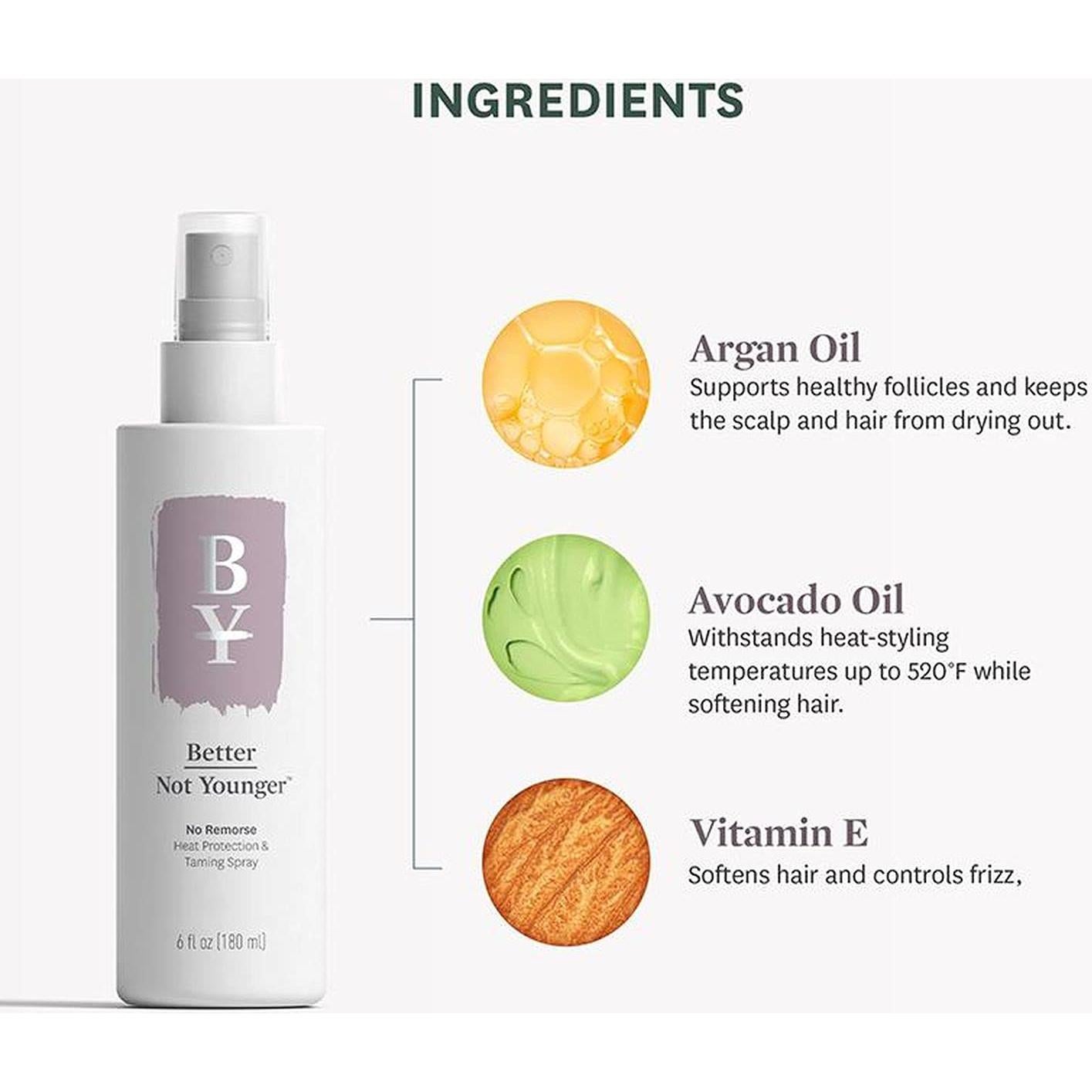 Spray Protector del Calor Mejor No Más 177ml - Sin Grasa, Vitamina E