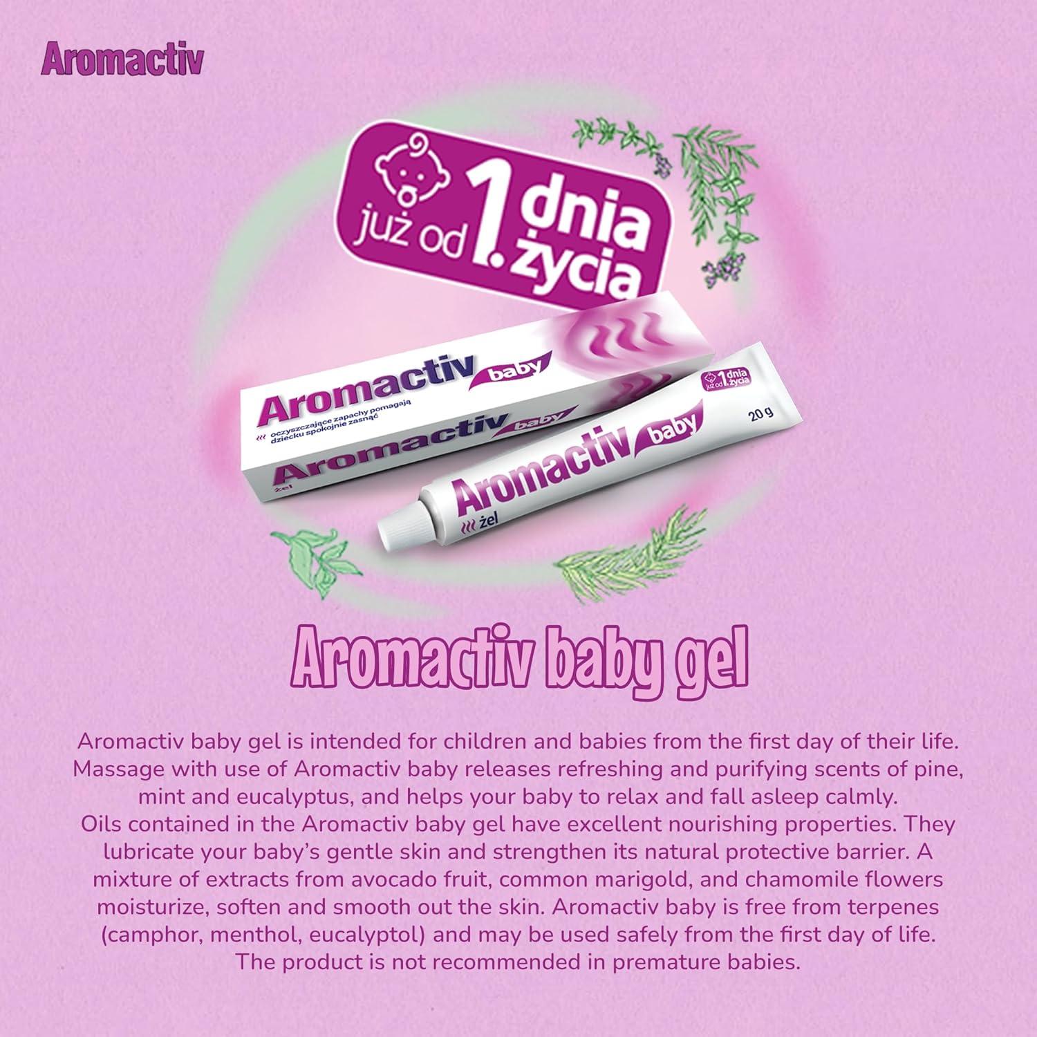 Gel para Bebés Aromactiv 20g - Calmante Pino Menta Eucalipto