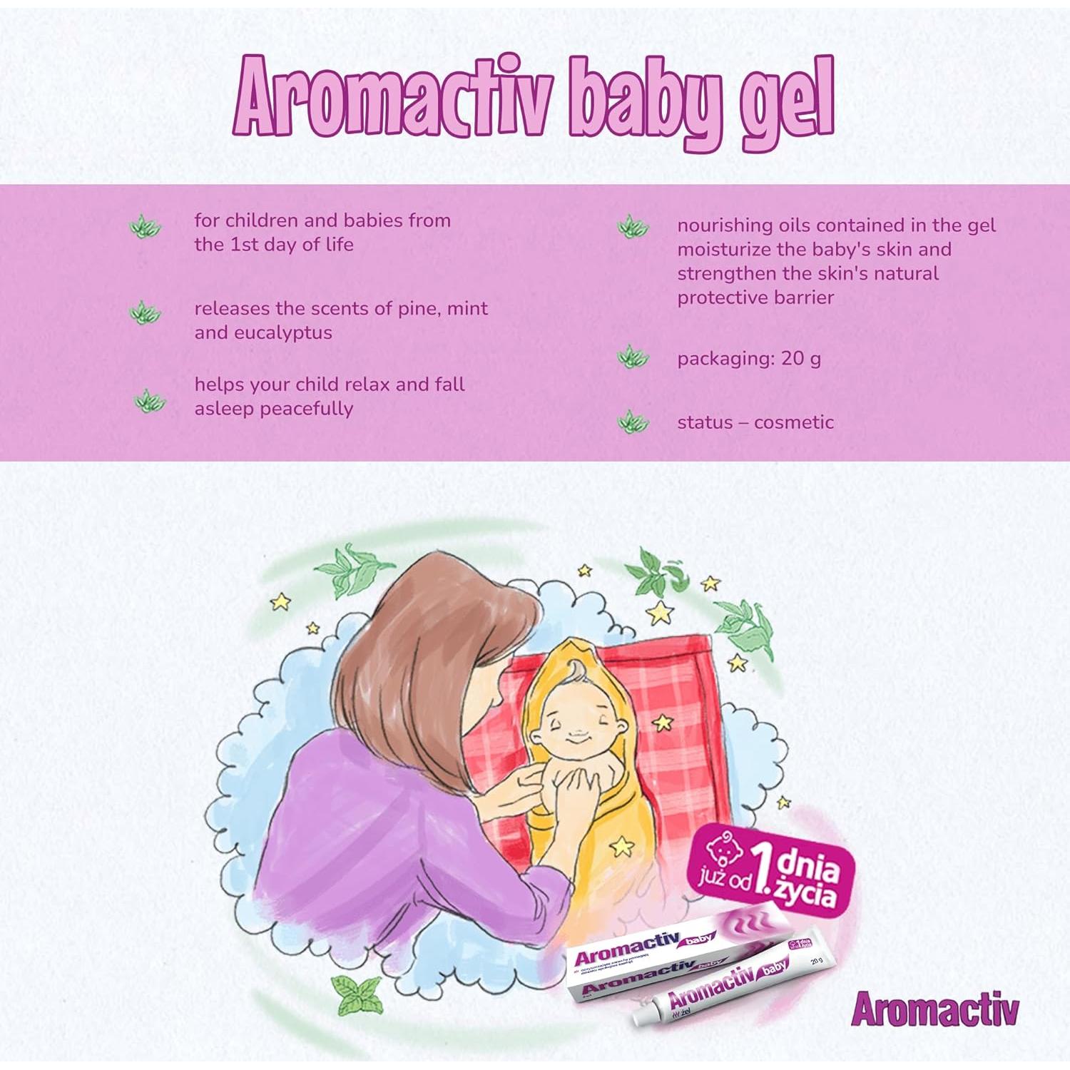 Gel para Bebés Aromactiv 20g - Calmante Pino Menta Eucalipto