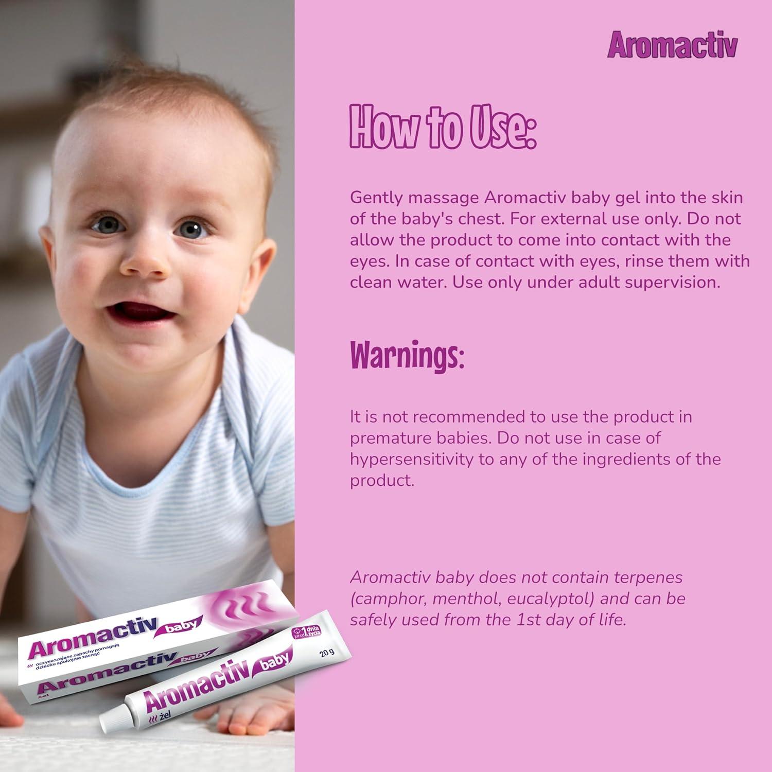 Gel para Bebés Aromactiv 20g - Calmante Pino Menta Eucalipto