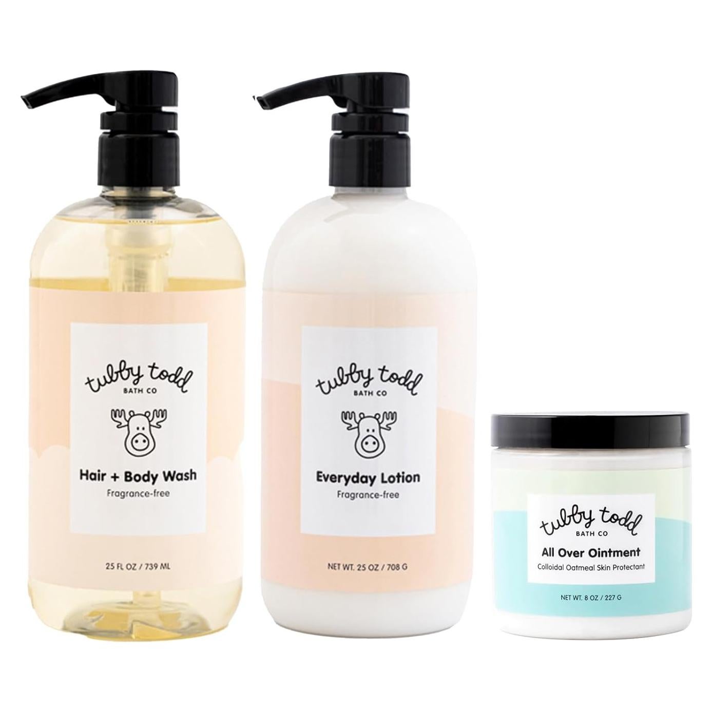 Tubby Todd Paquete Regular Cuidado Piel Bebés 3 Pasos Sin Fragancia