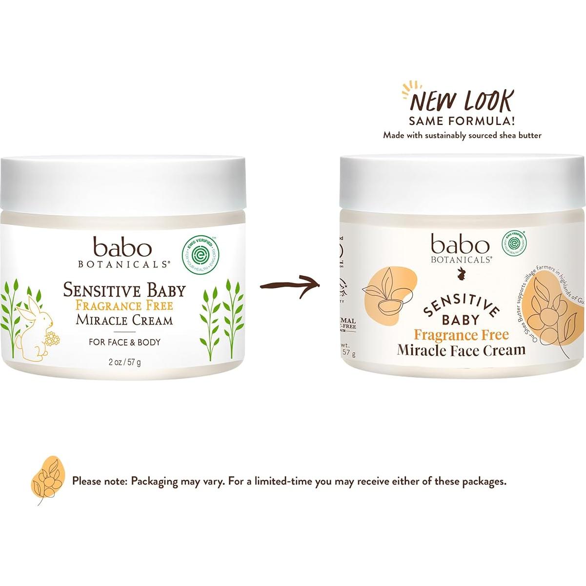 Crema Hidratante Sin Fragancia Babo Botanicals 56.7g - Bebés
