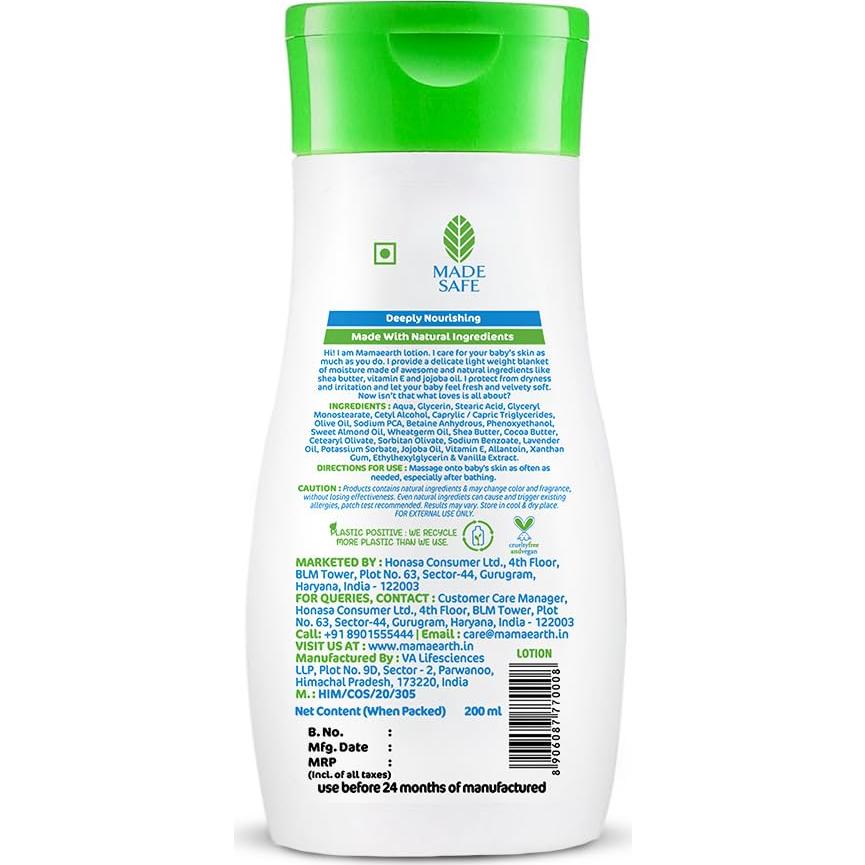 Loción Corporal Hidratante Mamaearth para Bebés 200ml