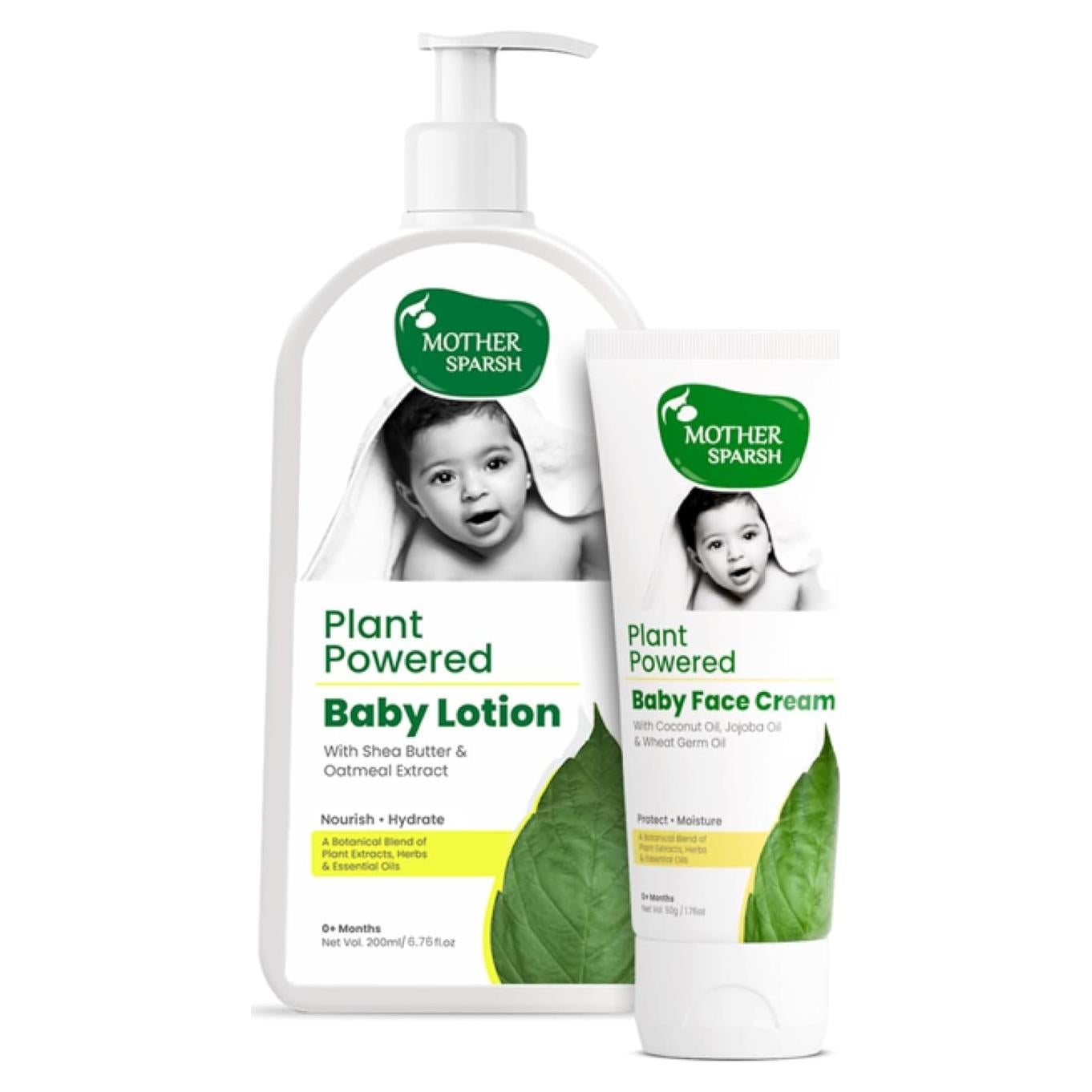 Crema Facial y Loción Natural para Bebés Mother Sparsh 50g + 200ml