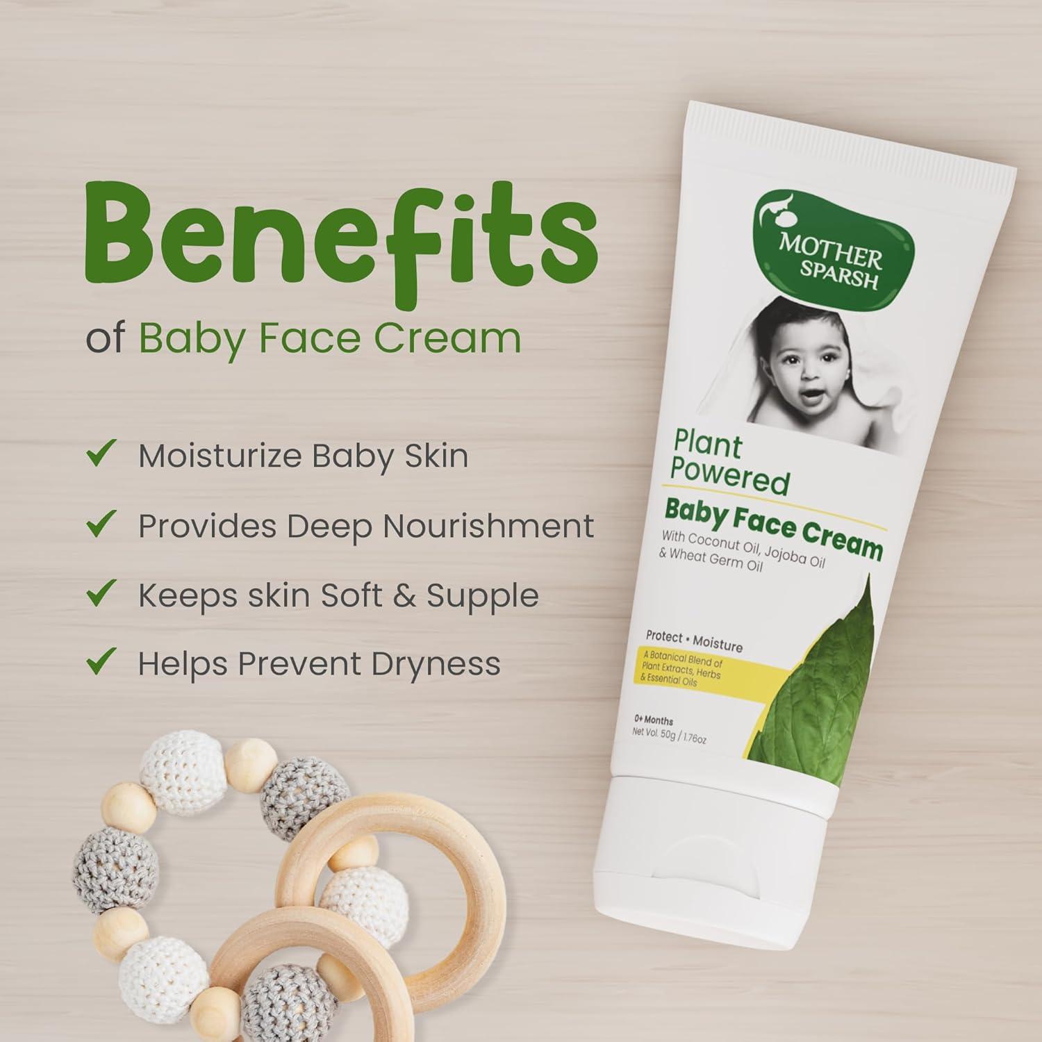 Crema Facial y Loción Natural para Bebés Mother Sparsh 50g + 200ml