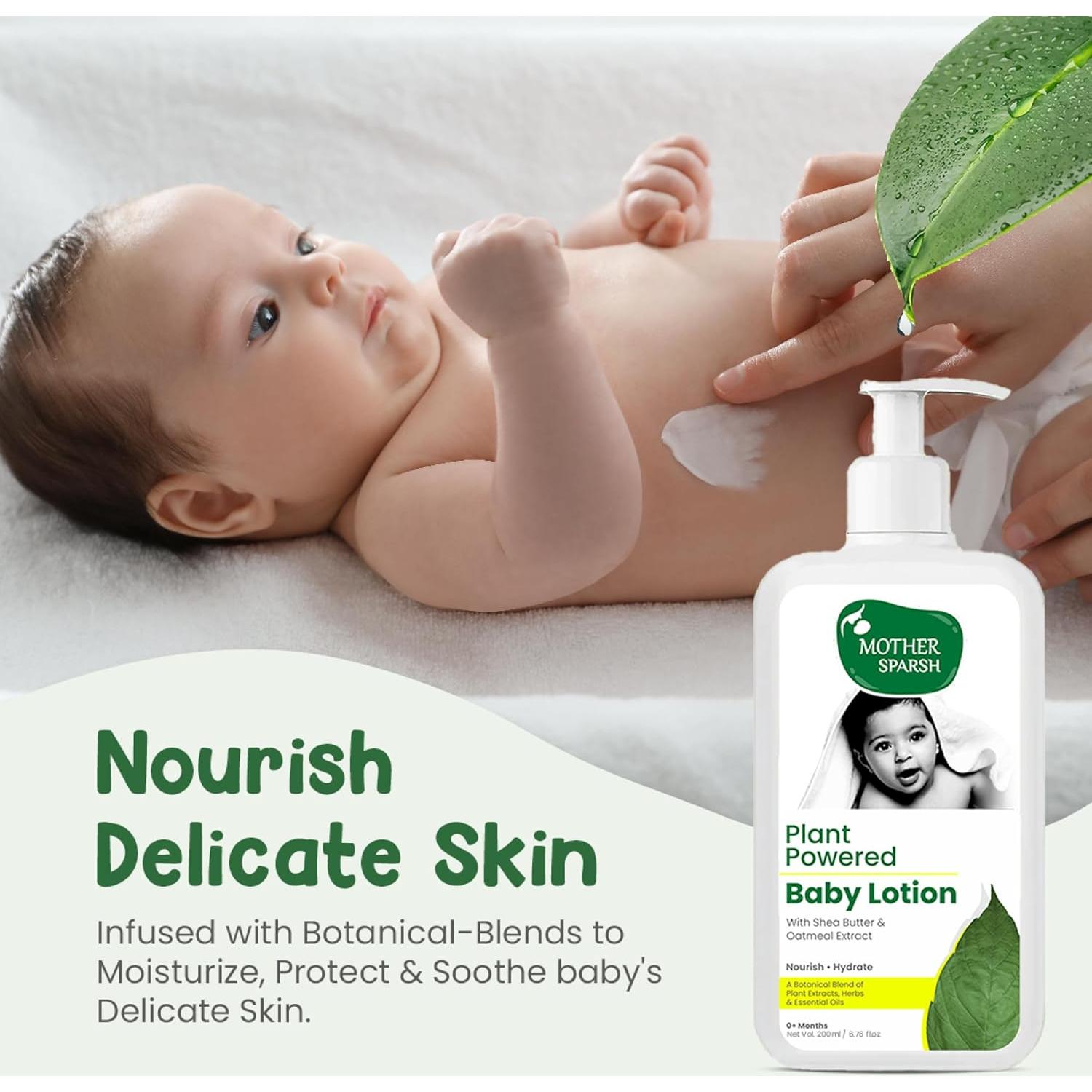 Crema Facial y Loción Natural para Bebés Mother Sparsh 50g + 200ml