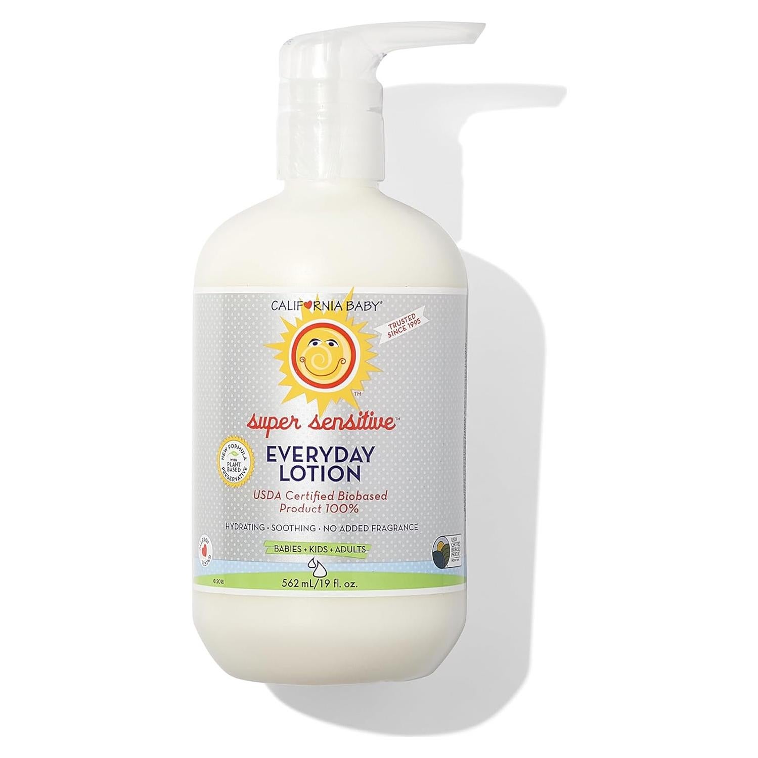 Loción Super Sensible California Baby 562 mL Hipoalergénica