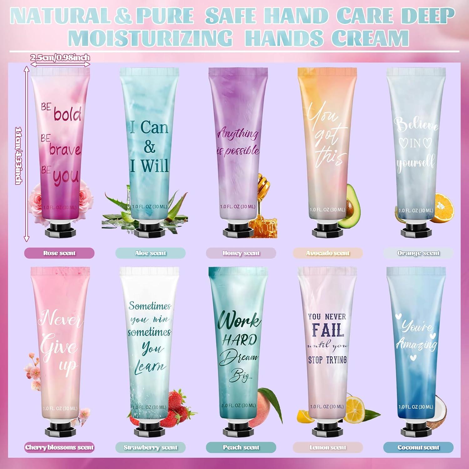 Set de 20 Cremas de Manos Inspiracionales Leelosp 30 ml