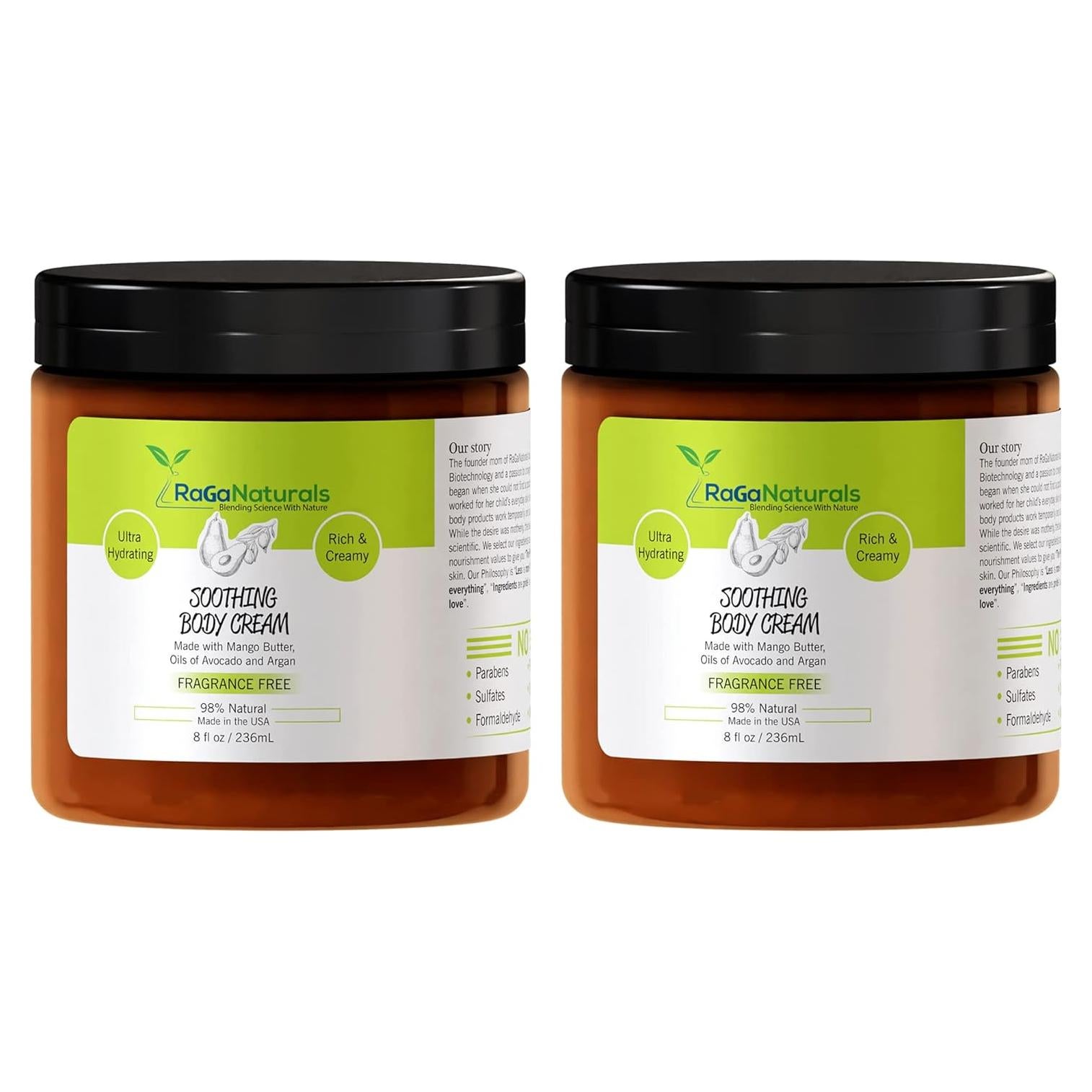 Crema Hidratante Sin Fragancia RaGaNaturals 236 ml - 100% Natural