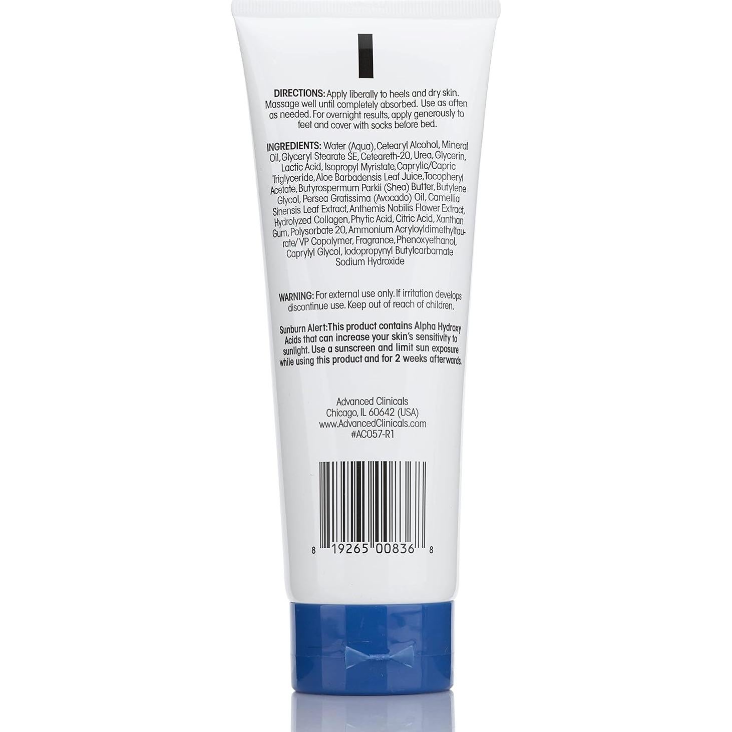 Crema Hidratante para Pies Advanced Clinicals 2 Unidades 500g