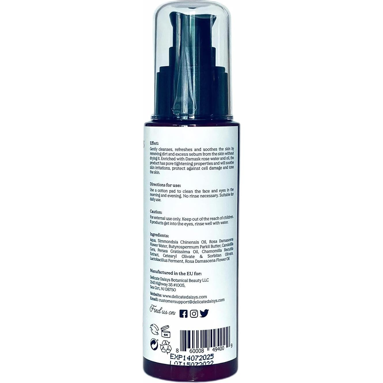 Leche Limpiadora Facial Vegana Belleza Botánica 100ml