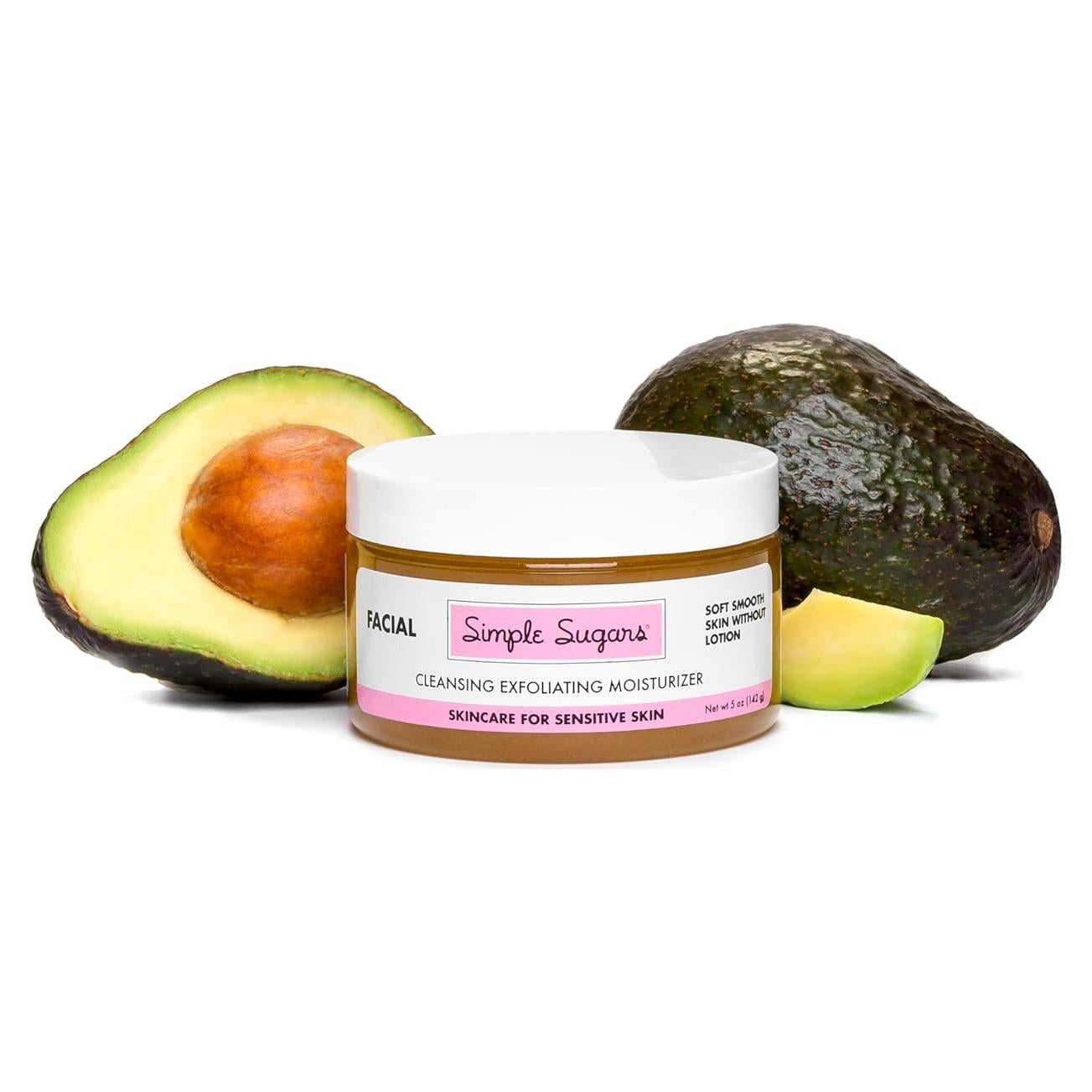 Facial Hidratante Exfoliante Aguacate Simple Sugars 283g