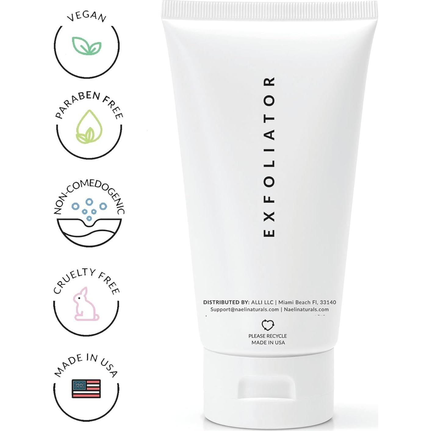 Limpiador Facial Exfoliante NAELI 170 ml - AHA/BHA 10% Ácido Glicólico