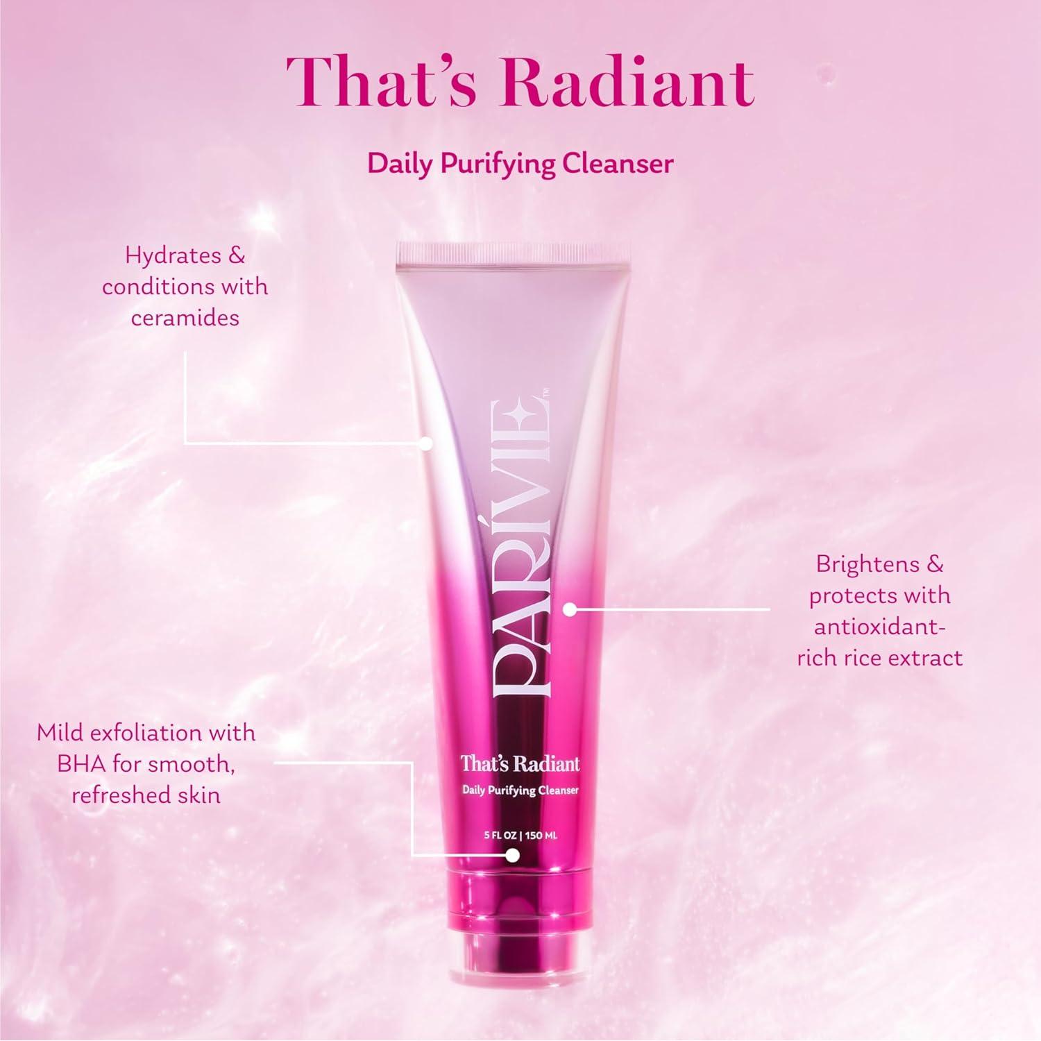 Limpiador Facial Diario Parivie Eso es Radiante 148 ml - Gel-a-Crema con BHA y Ceramidas