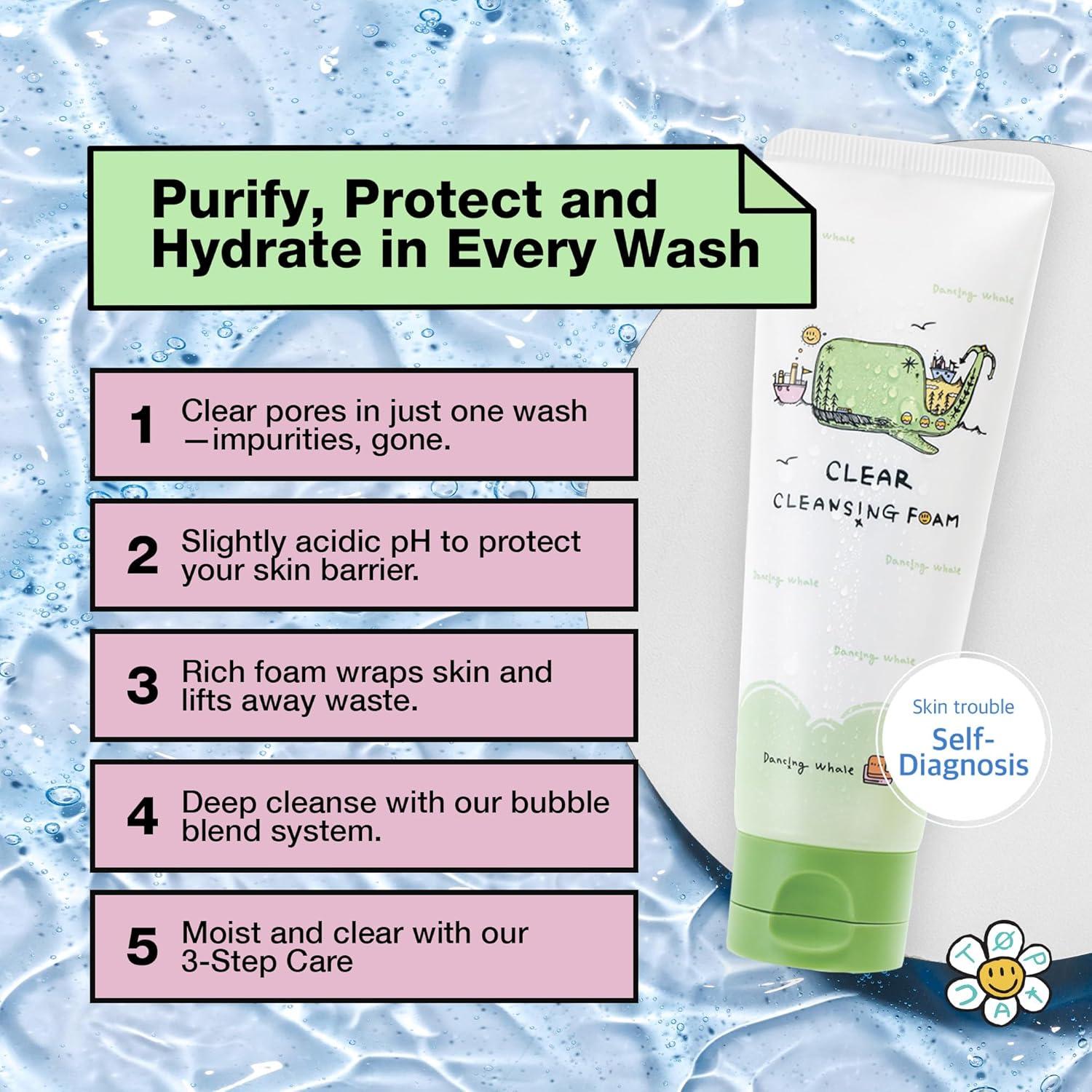 Espuma Limpiadora Suave Dancing Whale 120ml - Piel Clara